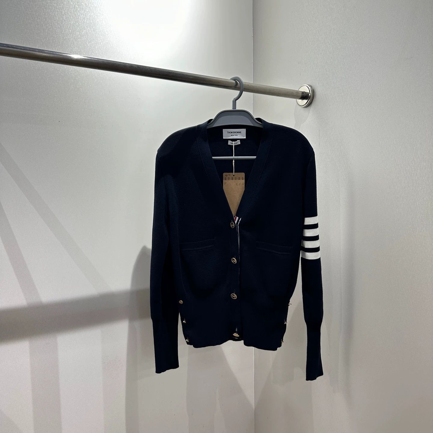 Thom Browne Thom Browne 4-Stripe Knit Cardigan Gold Anchor Button 42 Size M / US 6-8 / IT 42-44 - 1 Thumbnail