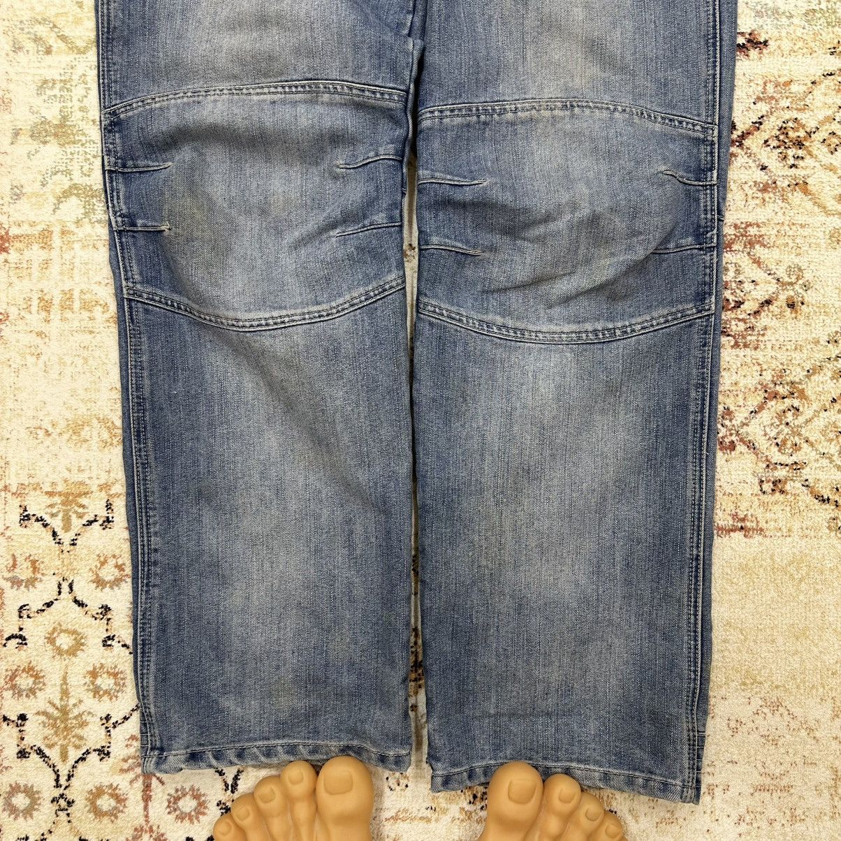 If Six Was Nine × Japanese Brand Vintage Japanese Style Double Knee Jeans Crazy Fit W36xL34 Size US 36 / EU 52 - 6 Thumbnail