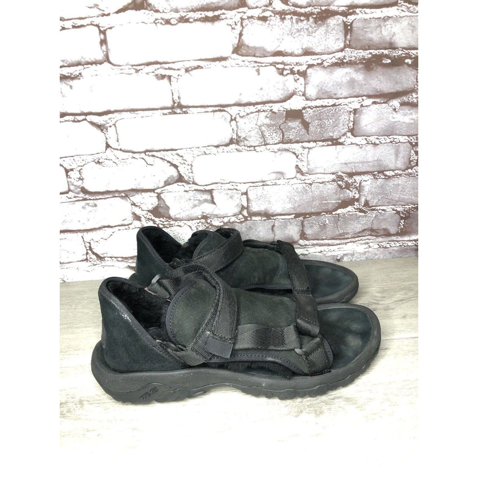 Ugg TEVA UGG COLLAB Black SHEEPSKIN Suede Strappy Outdoor Sandal Size US 10 / EU 43 - 4 Thumbnail