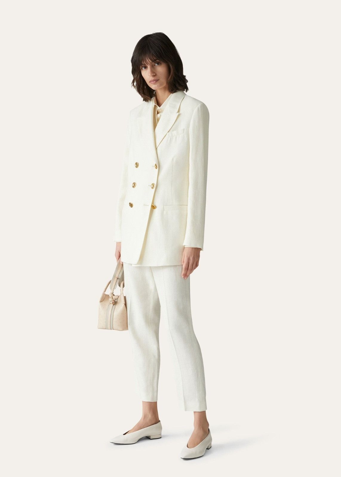 Loro Piana o1srvl11e1125 FAN2258 Jamilla Jacket in White Size S / US 4 / IT 40 - 5 Thumbnail