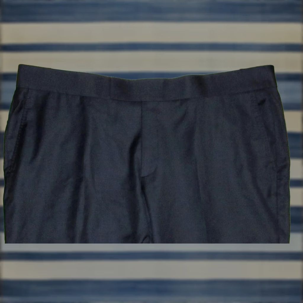 Suitsupply Suitsupply Brescia Navy Blue Flat Front Dress Pants 46 x 30 Mens 46 Inseam 30 Wool Dress Pants Navy Blue Size 46R - 1 Thumbnail