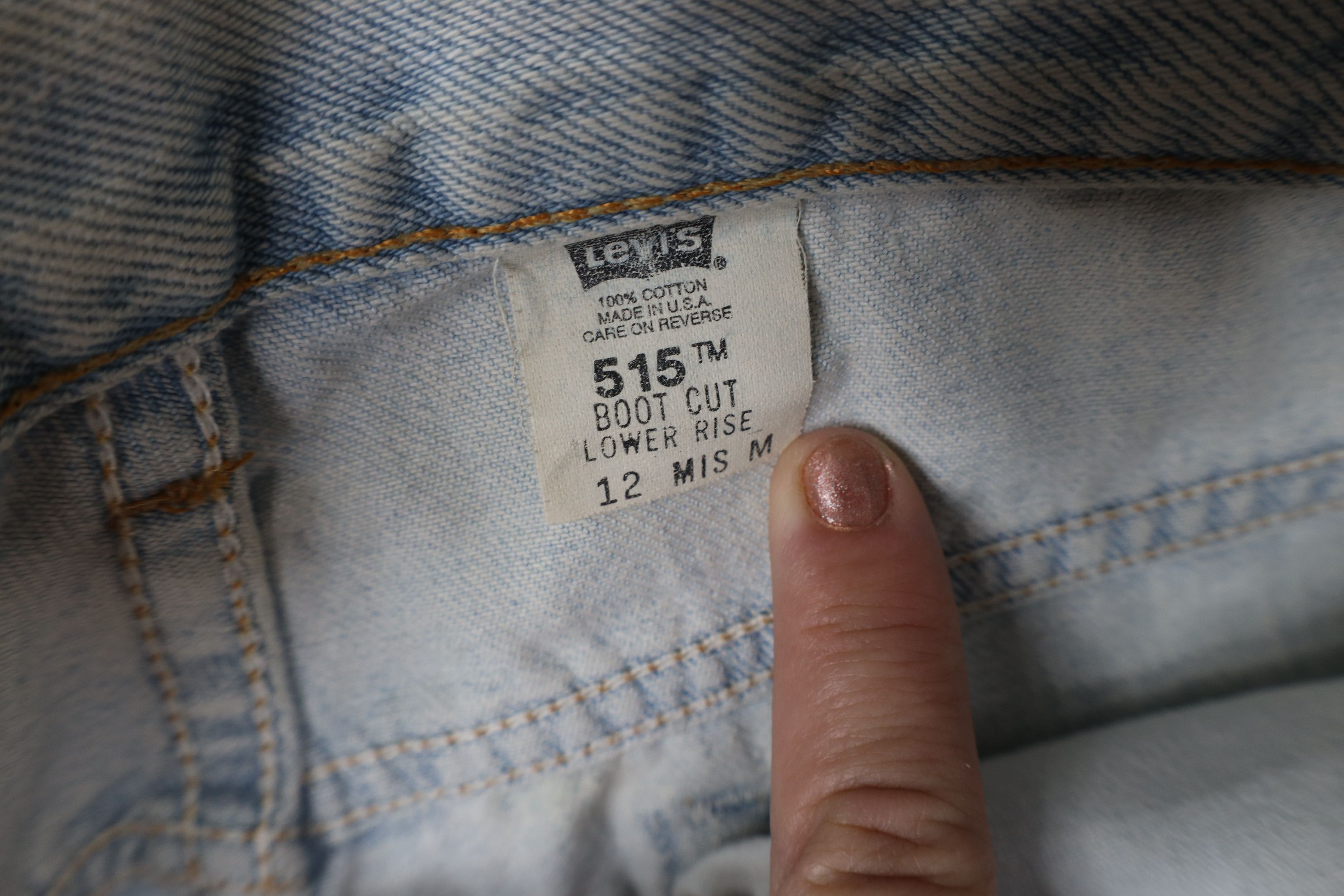 Levi's Vintage 90s Levis 515 Lower Rise Bootcut Wide Leg Jeans USA Size 34" / US 12 / IT 48 - 10 Thumbnail