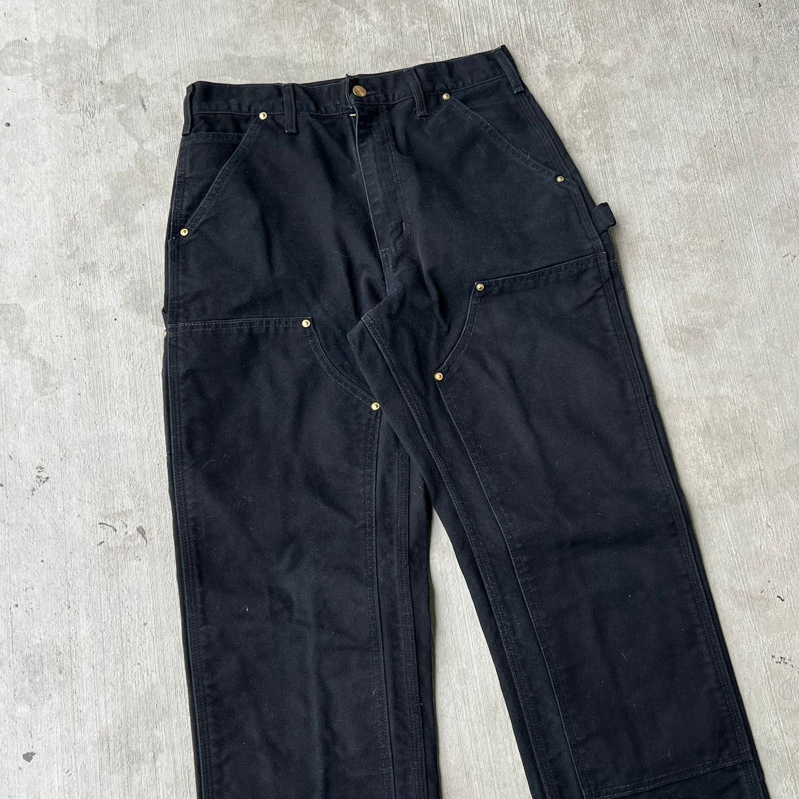 Carhartt × Vintage Carhartt black double knee work wear carpenter pants Size US 29 - 2 Thumbnail