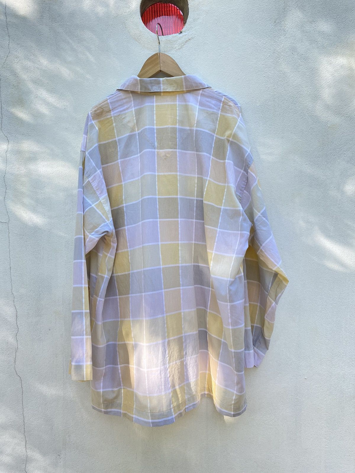 Issey Miyake IM im product Pastel yellow long-sleeved shirt Size US M / EU 48-50 / 2 - 2 Thumbnail
