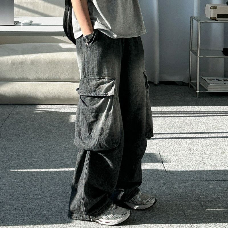 Japanese Brand × Jean Retro high street loose wide leg casual jeans Size US 34 / EU 50 - 5 Thumbnail