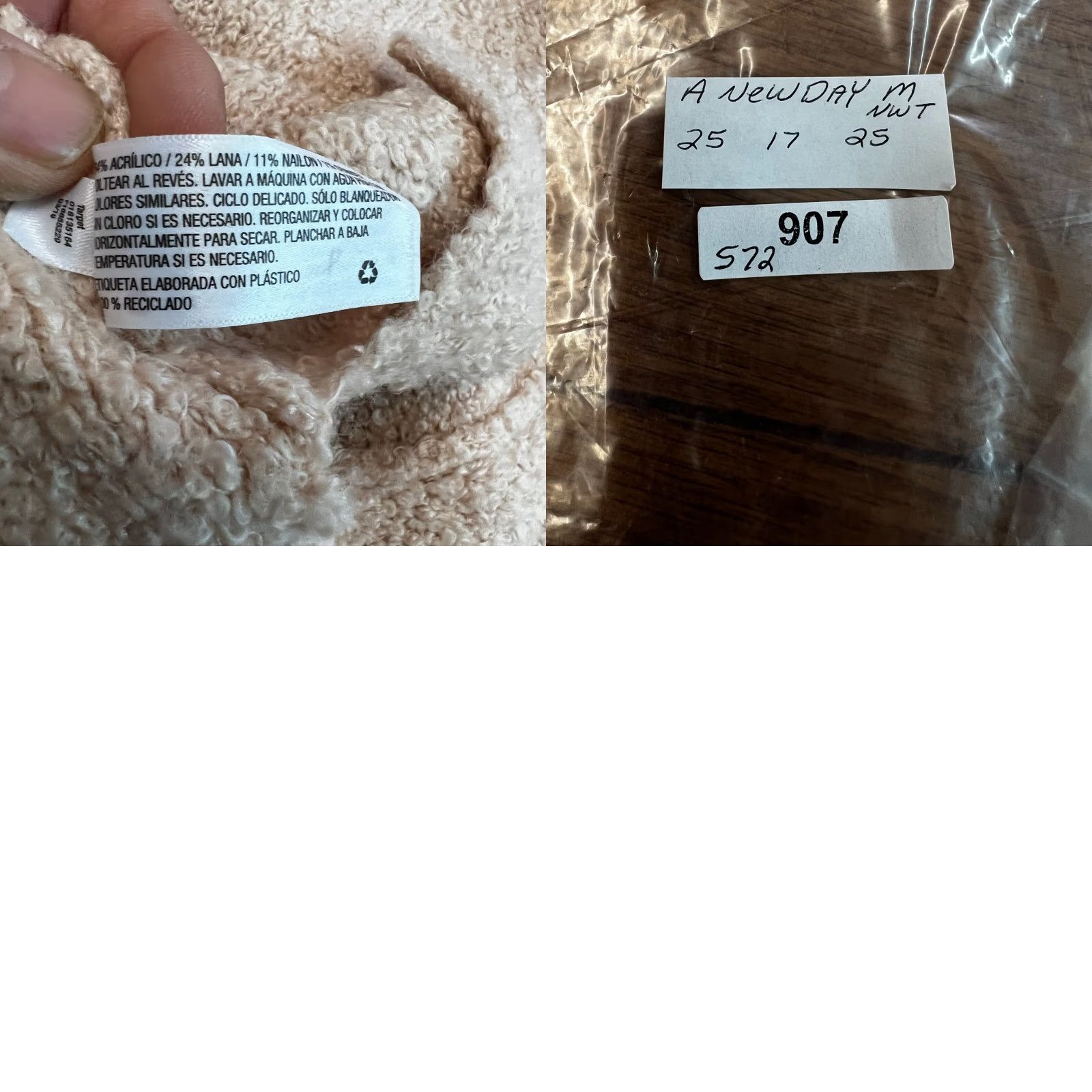 Vintage A New Day Womens Sweater SZ M NWT Beige Cowl Turtleneck Long Sleeve Casual Wool Size M / US 6-8 / IT 42-44 - 8 Thumbnail