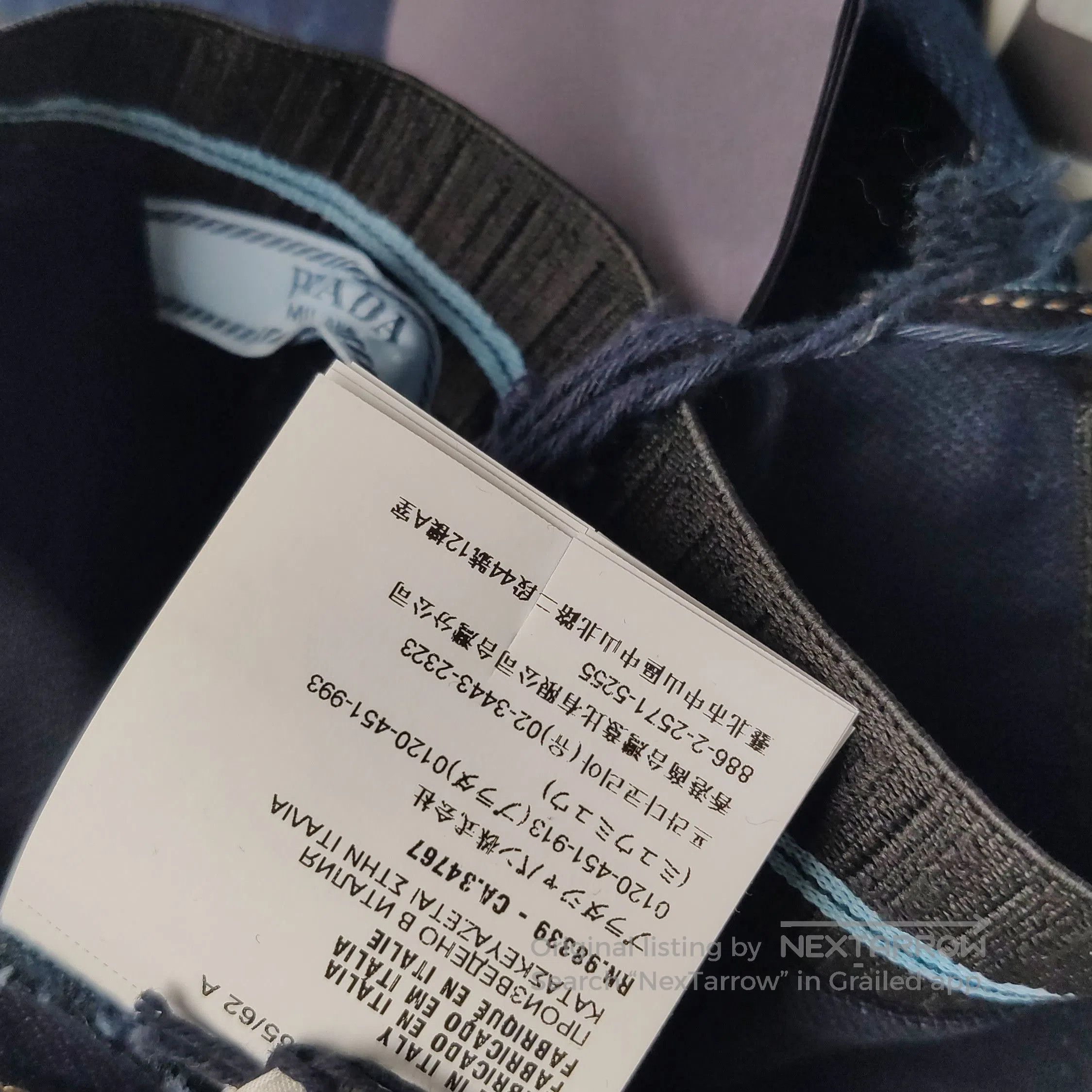Prada Logo Cotton Denim Pants for Women .