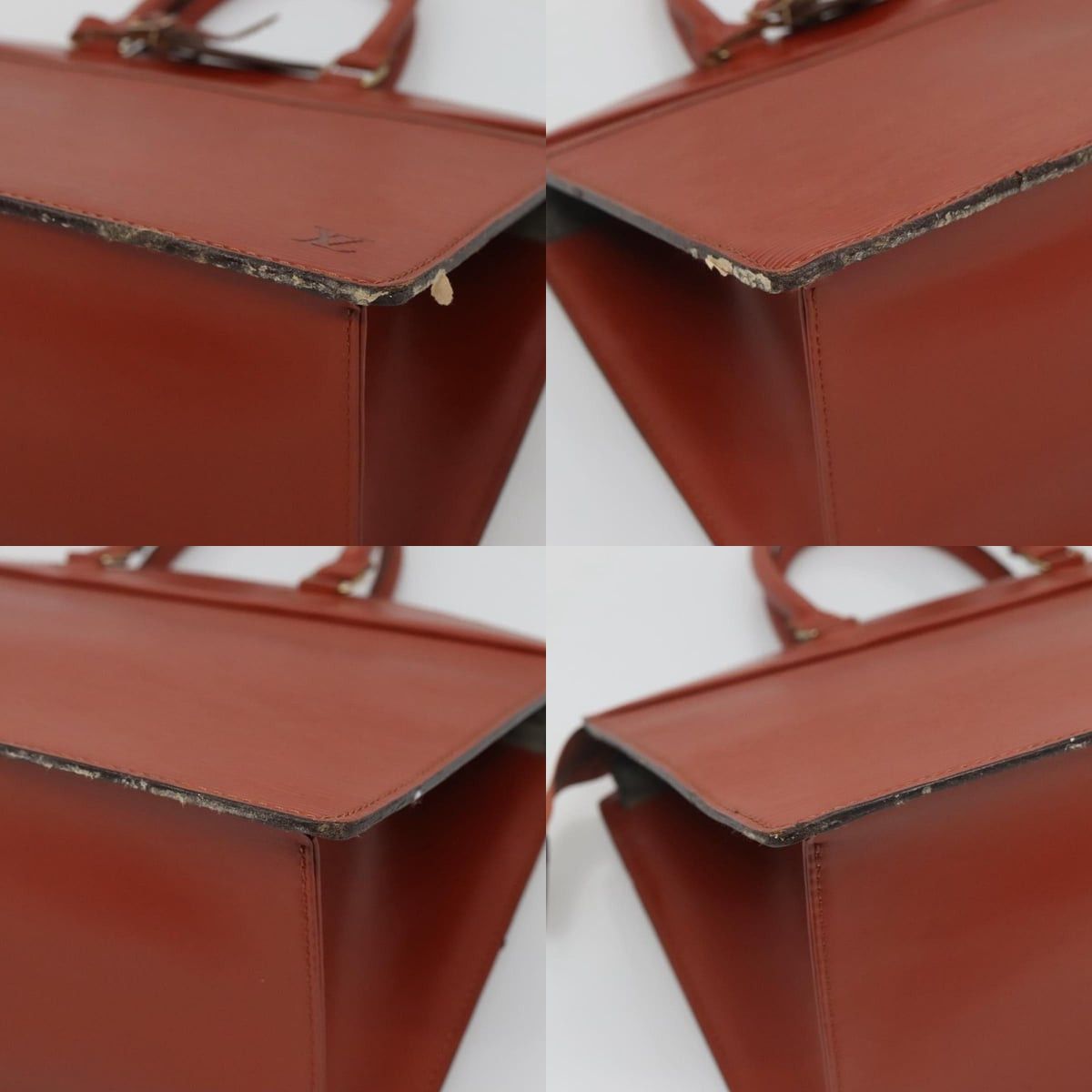 Louis Vuitton LOUIS VUITTON Epi Riviera Hand Bag Brown M48183 Size ONE SIZE - 10 Thumbnail