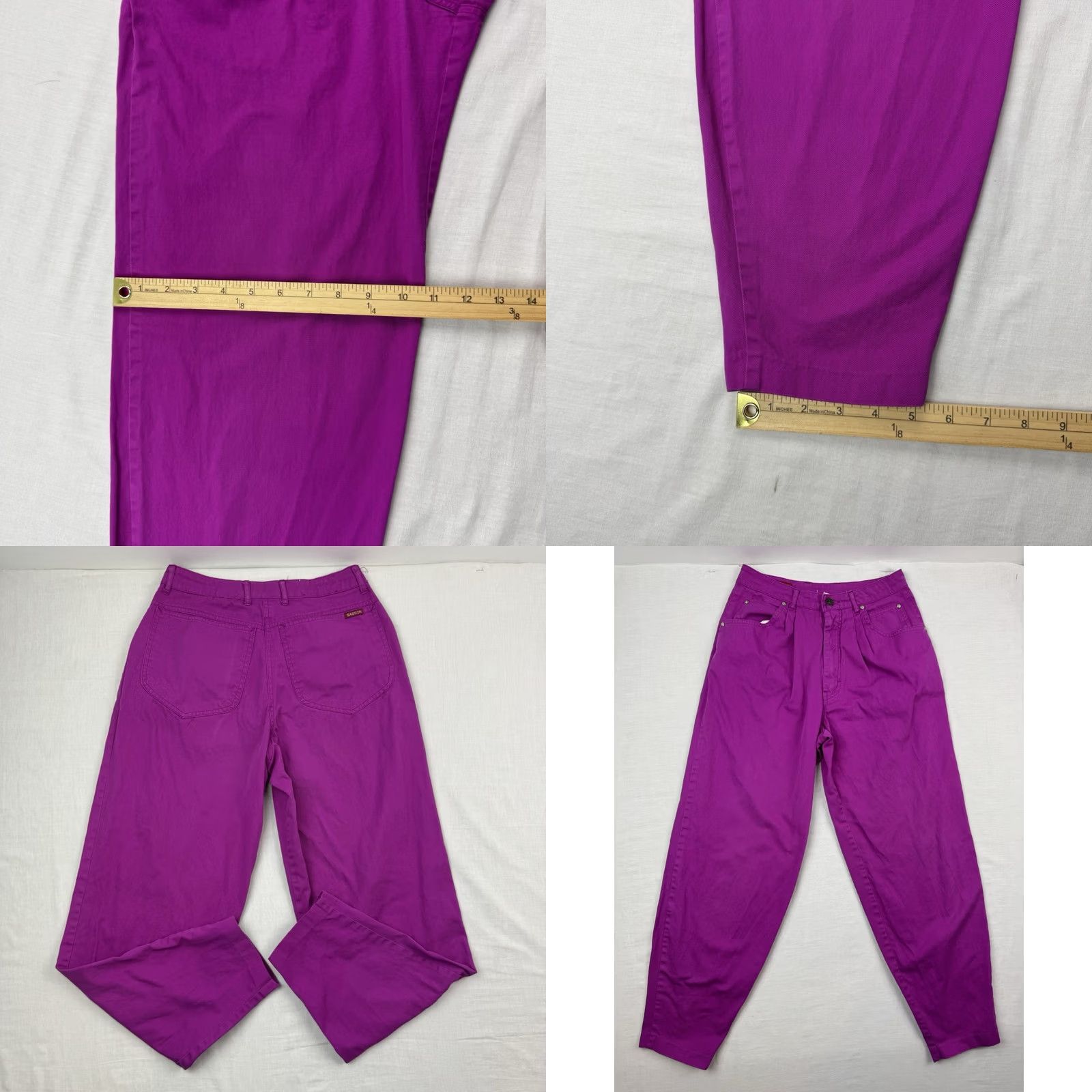 Vintage VINTAGE Sasson Pants Womens 10 High Waisted Mom Jeans 80s USA Pink Casual Hipster Size 32" / US 10 / IT 46 - 9 Thumbnail