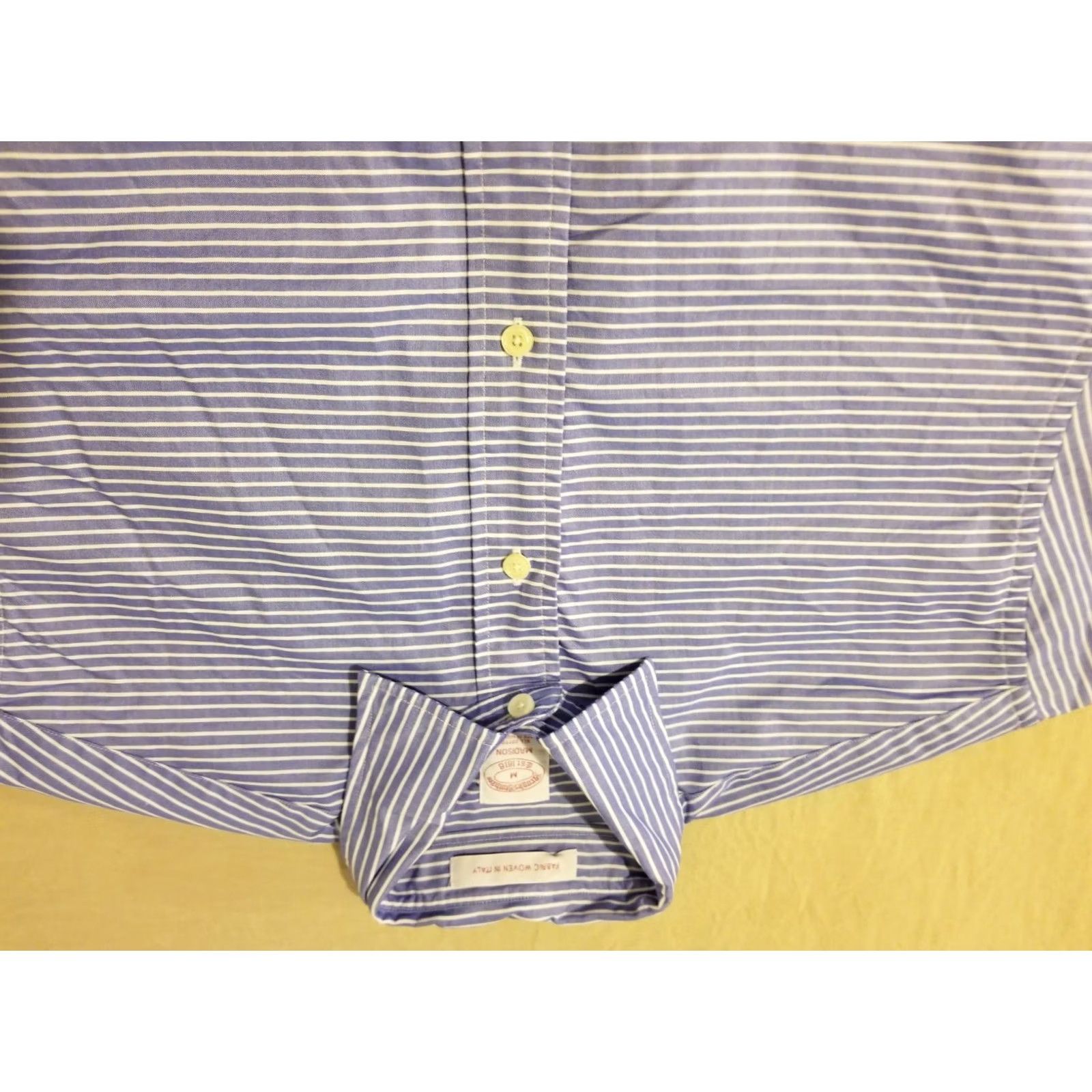 Brooks Brothers Brooks Brothers Dress Shirt M Medium Blue Button Cotton Mens Size 40R - 2 Thumbnail