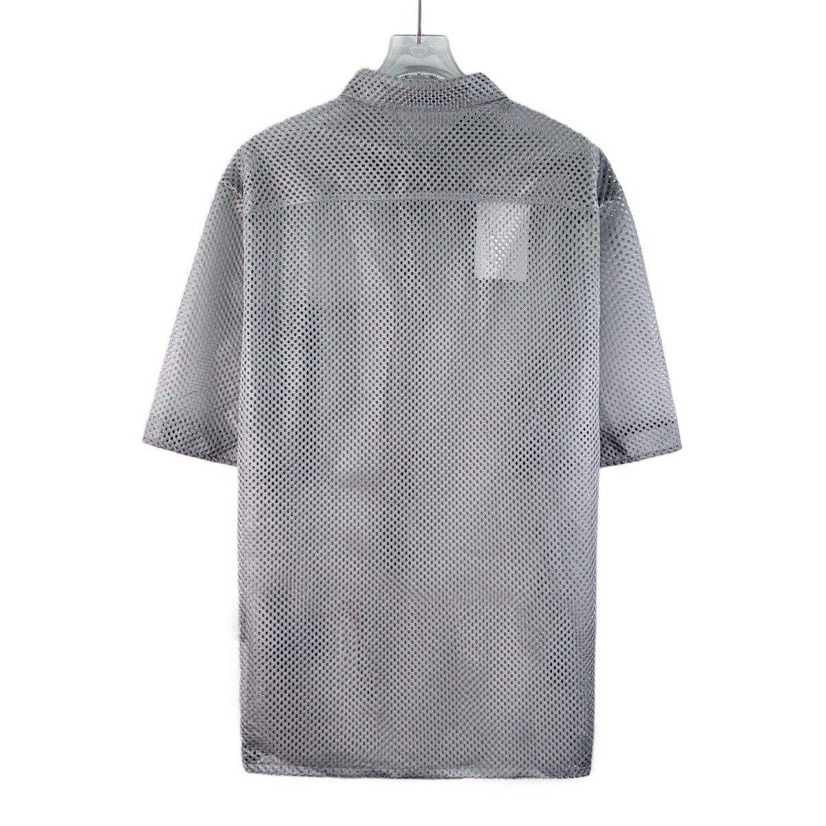 Dior Dior Grey CD Logo Mesh Hollow Out Short Sleeve Shirt K26WX Size S / US 4 / IT 40 - 2 Thumbnail