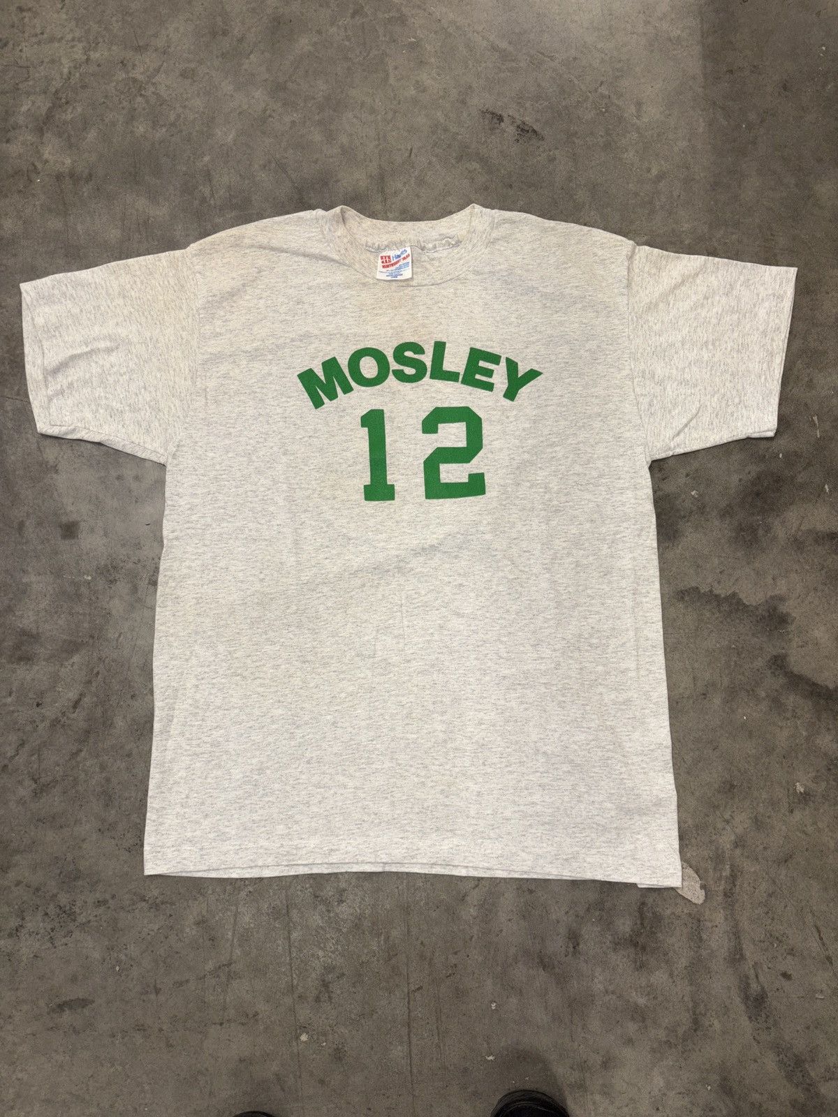 Hanes × Vintage Vtg Hanes Heavyweight 50/50 Mosley #12 t shirt Size US L / EU 52-54 / 3 - 1 Thumbnail