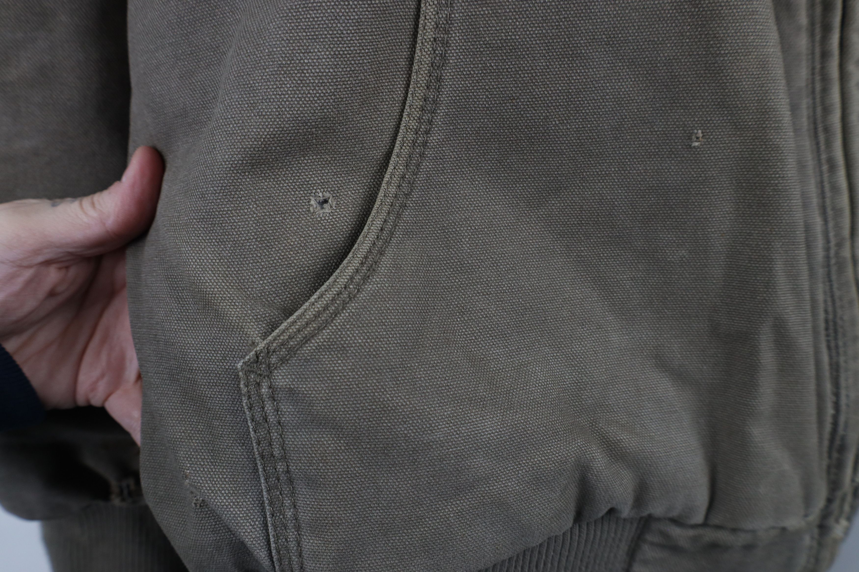 Vintage Vintage 90s Y2K Streetwear Quilted Canvas Hooded Jacket Size US L / EU 52-54 / 3 - 6 Thumbnail