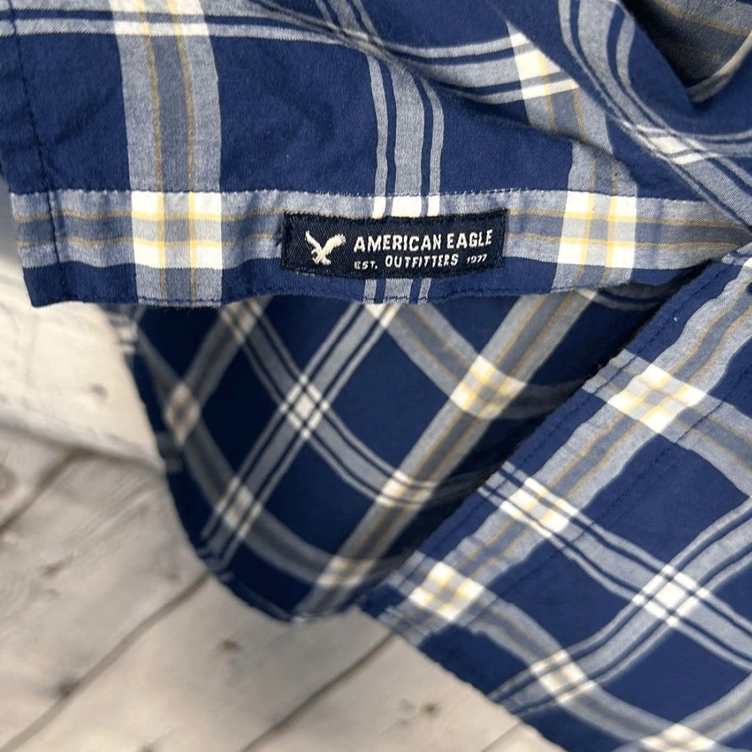 American Eagle Outfitters American Eagle Men’s Plaid Button Down Shirt XL Classic Fit Seriously Soft Size US XL / EU 56 / 4 - 3 Thumbnail