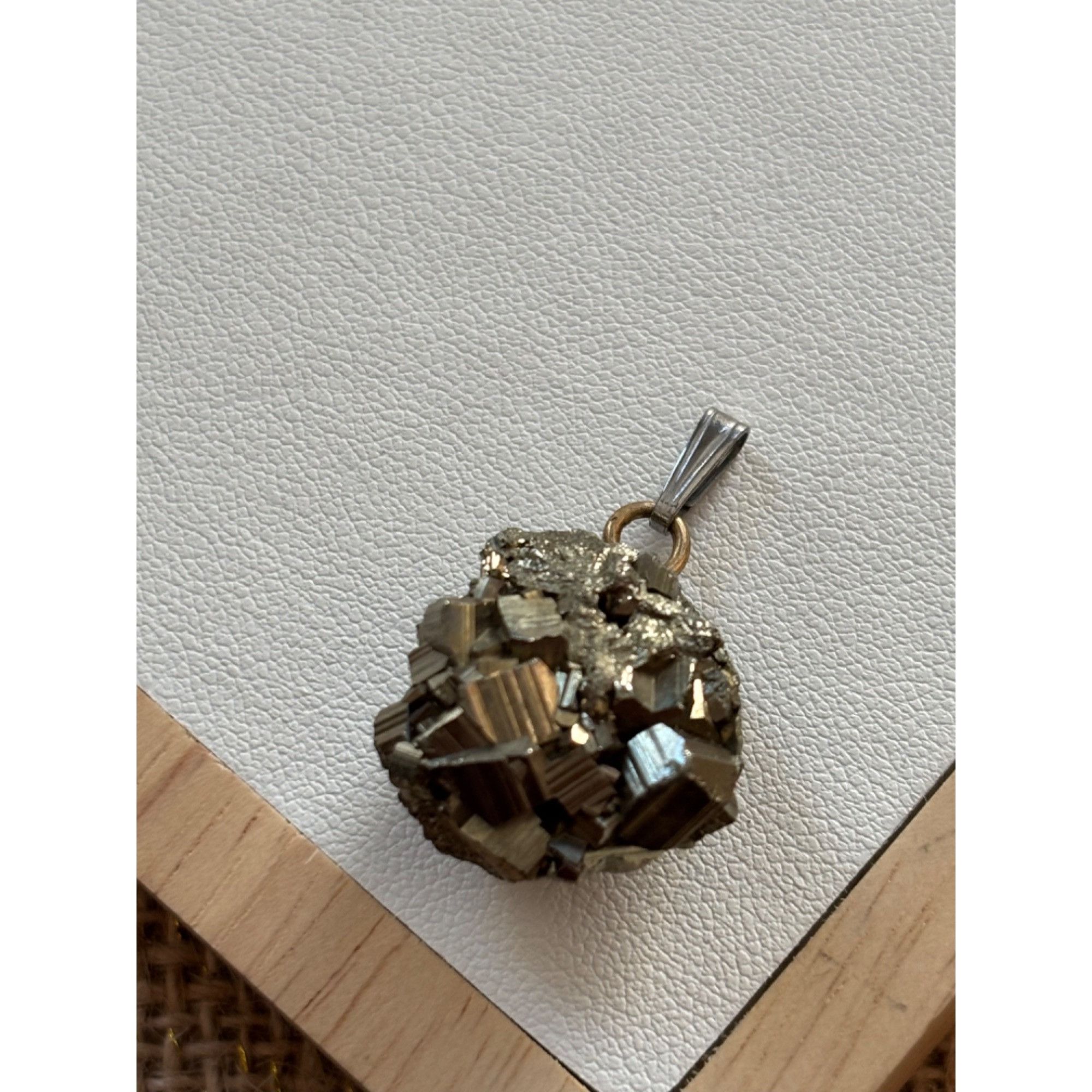 Other Pyrite Gemstone Pendant With Silver Loop Size ONE SIZE - 4 Thumbnail