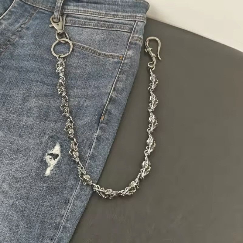 Vintage Metal Carve Eagle Skull Head Pants Chain Size ONE SIZE - 1 Thumbnail