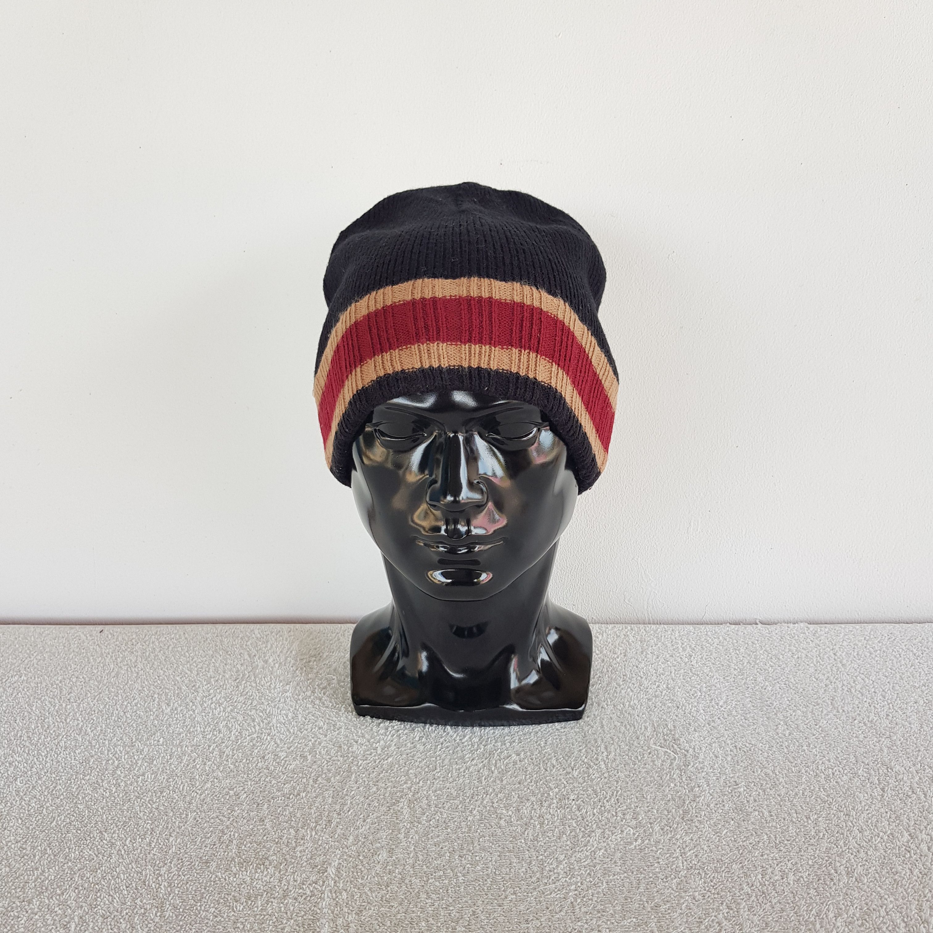 Other Vintage Homeless Stripe Beanie Knit Crochet Snow Caps Hats Size ONE SIZE - 2 Thumbnail