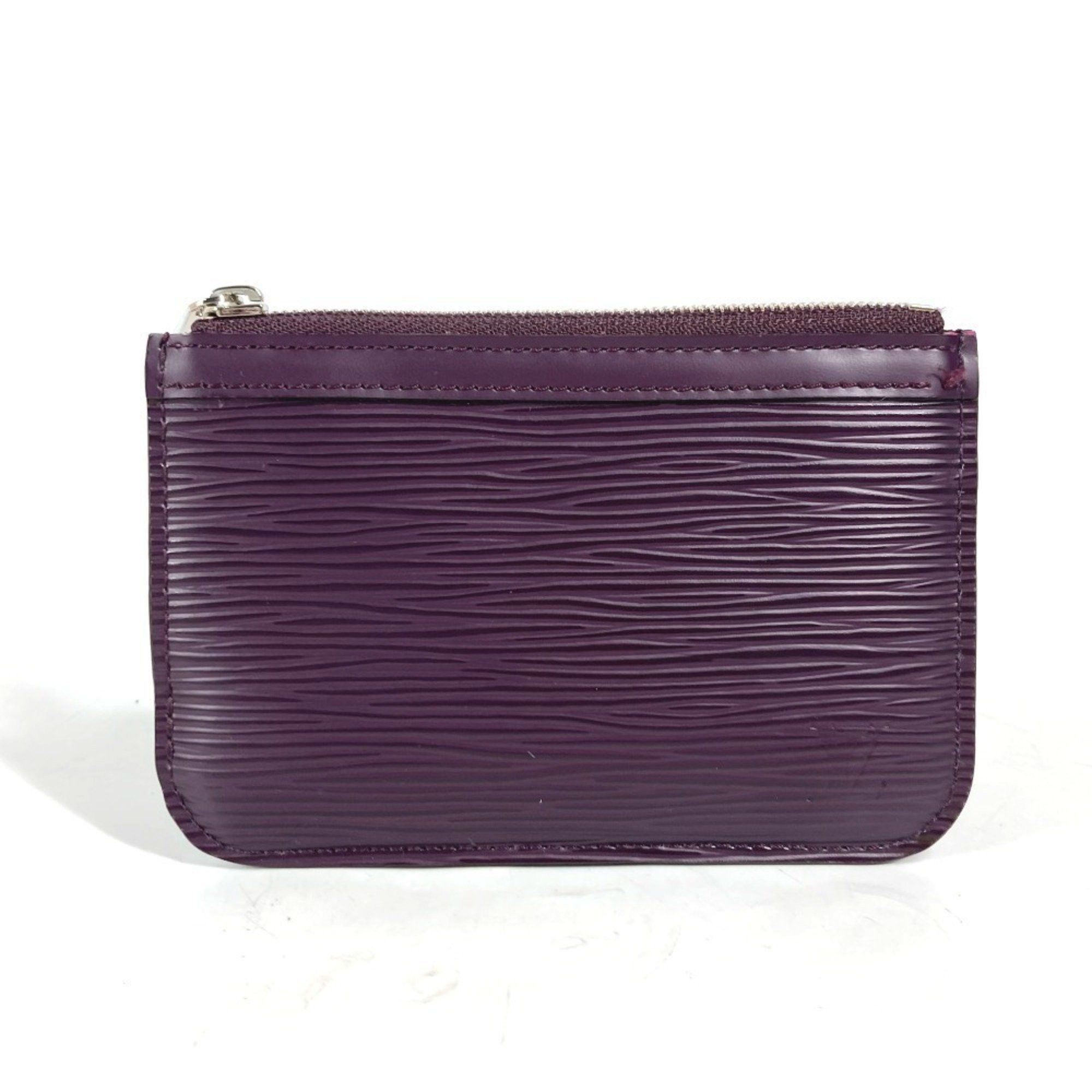 Louis Vuitton M6660K Epi Pochette Cle Nm Coin Purse Wallet With Key Ring Wallet/coin Case Leather Men's Women's Cassis Purple