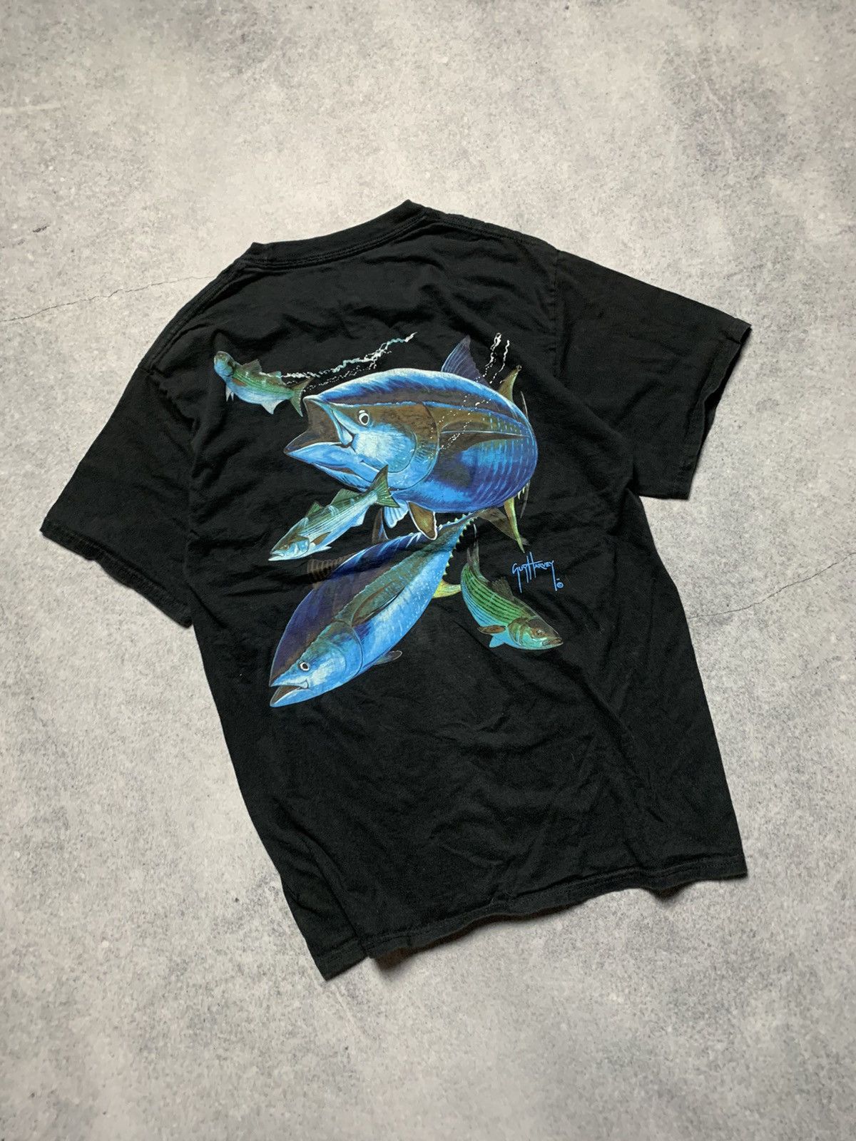 Guy Harvey Vintage Guy Harvey Fish Great Animal Print Y2K T Shirt Size US M / EU 48-50 / 2 - 1 Thumbnail