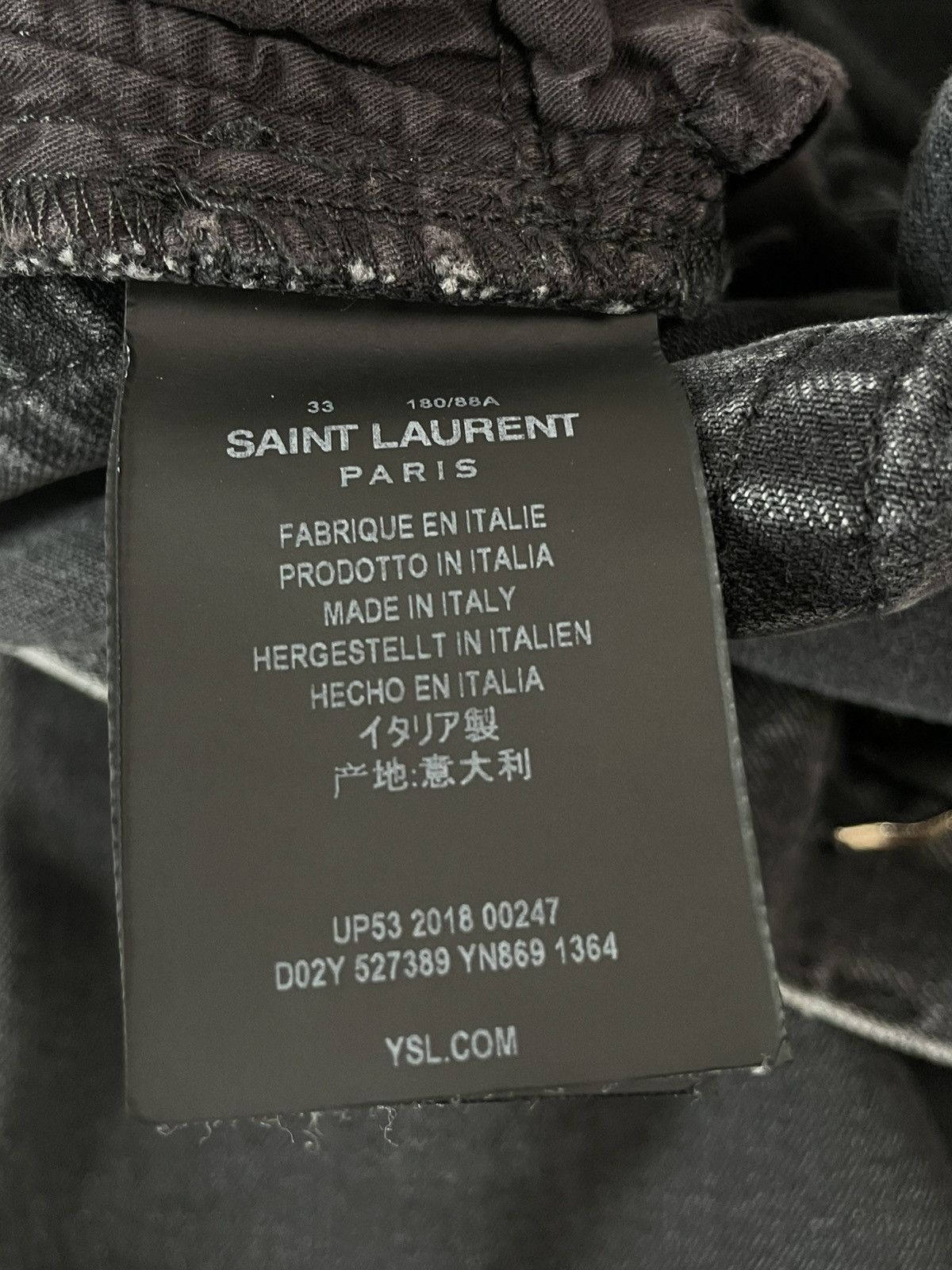 Saint Laurent Paris Saint Laurent Paris D02 Grey Denim Size US 33 - 6 Thumbnail