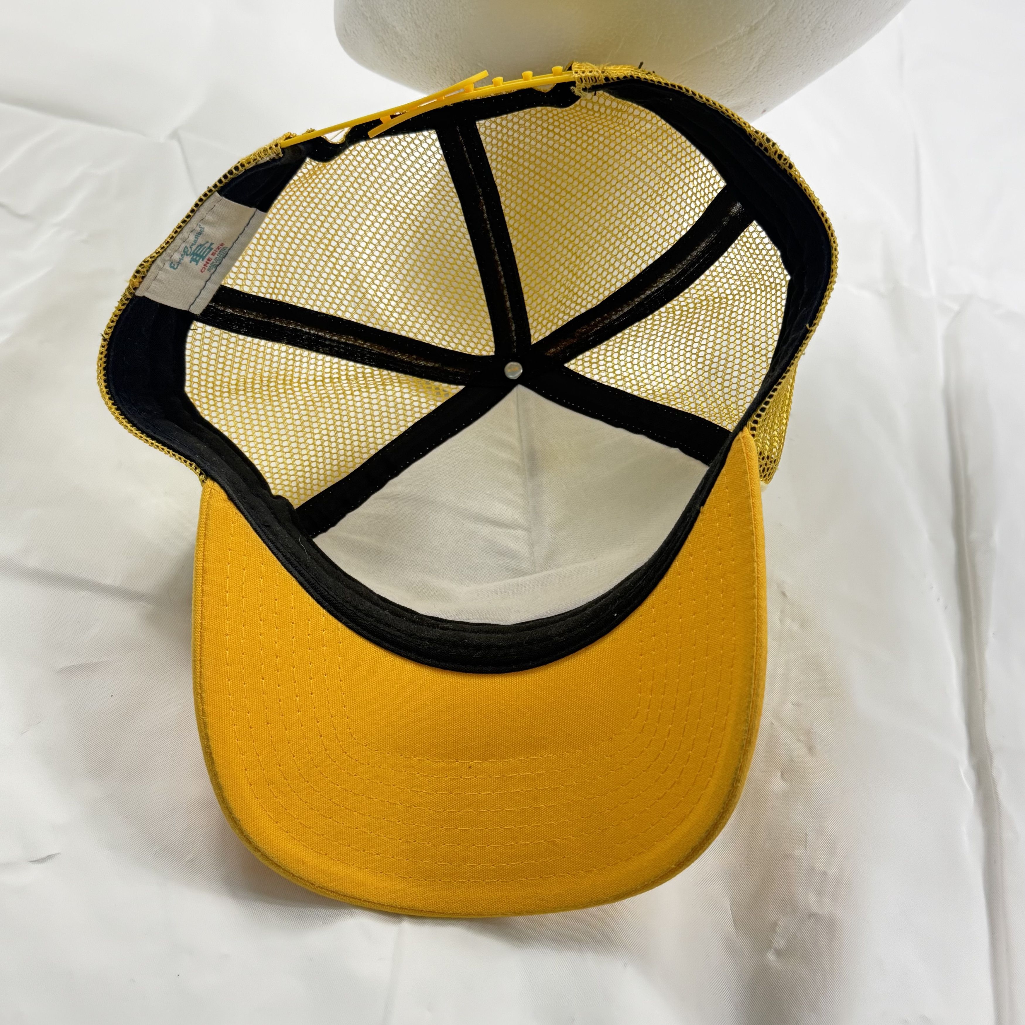 Eric Emanuel Eric Emanuel EE Logo Trucker Hat Yellow Cream Mesh Snapback Size ONE SIZE - 5 Thumbnail