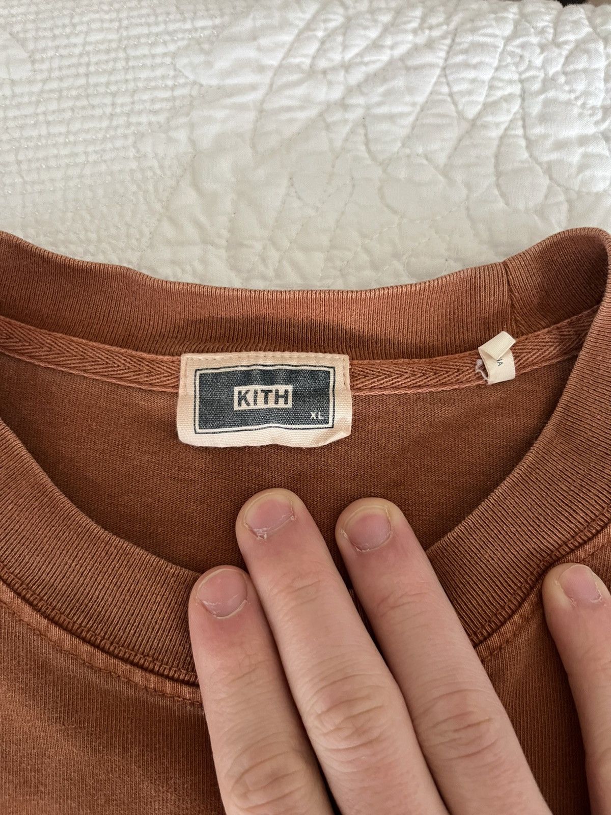 Kith Kith Classic Box Logo L/S Tee Burnt Orange Rust XL Size US XL / EU 56 / 4 - 2 Thumbnail
