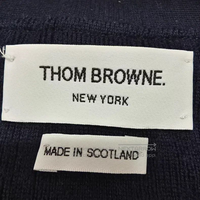 Thom Browne Thom Browne Navy Blue Side Striped Ribbed Jacquard Wool Ca Size US XS / EU 42 / 0 - 3 Thumbnail