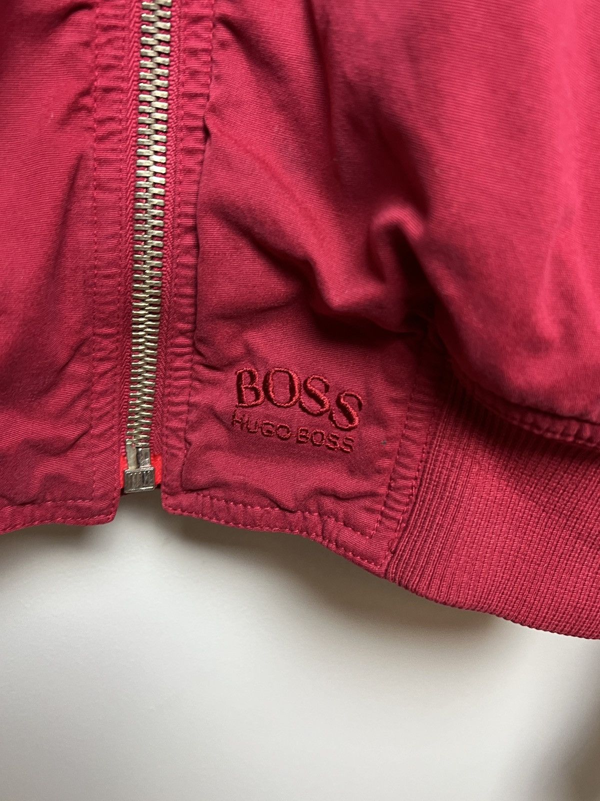 Hugo Boss boss y2k vintage cherry red skinhead bomber jacket Size US L / EU 52-54 / 3 - 3 Thumbnail