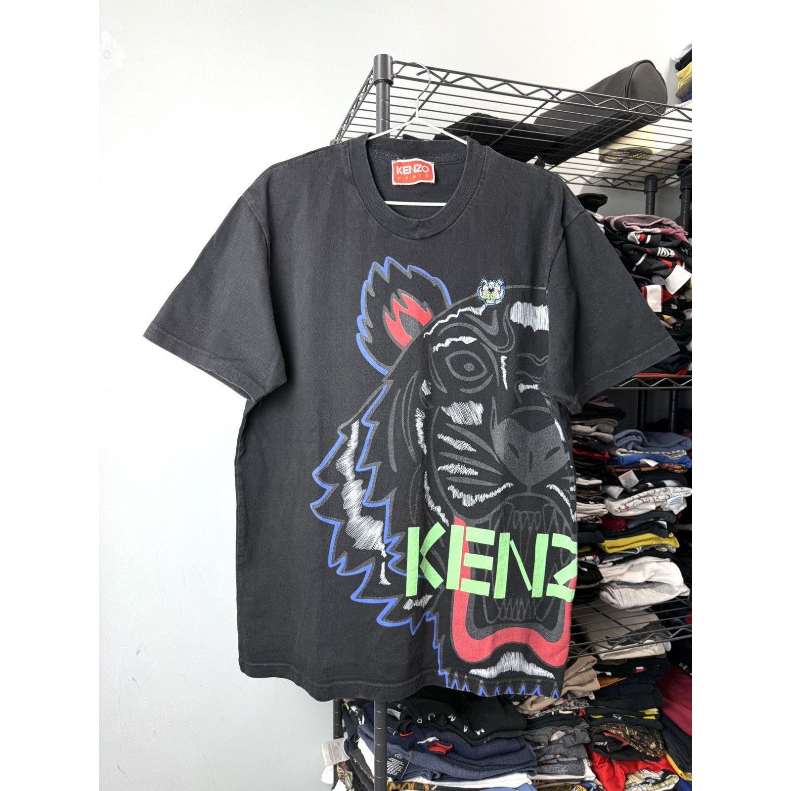 Kenzo Kenzo Paris Tiger Full Print T Shirt Size US XL / EU 56 / 4 - 1 Thumbnail