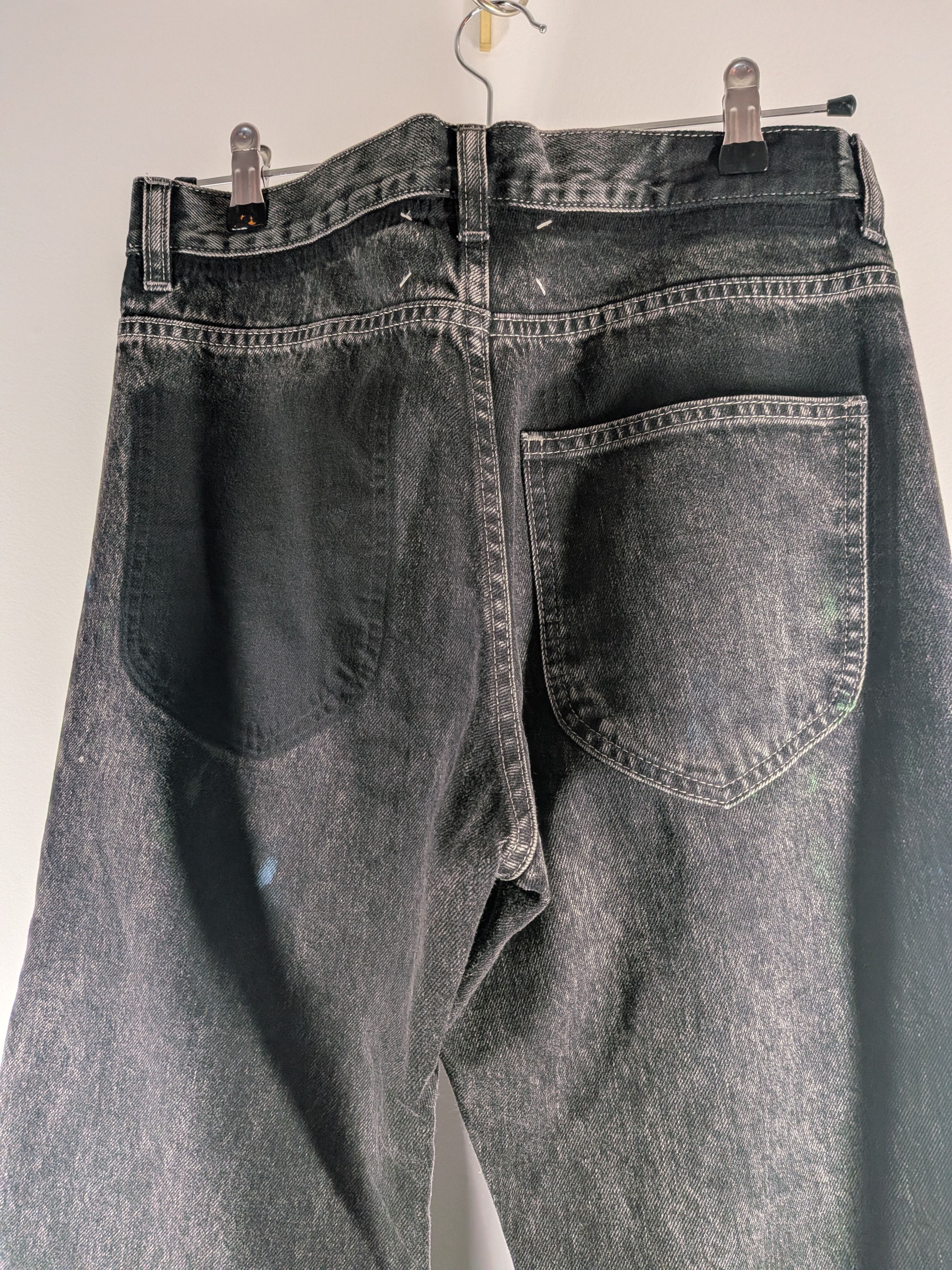 Maison Margiela Maison Margiela Painted Straight Jeans Black Washed Size US 32 / EU 48 - 5 Thumbnail