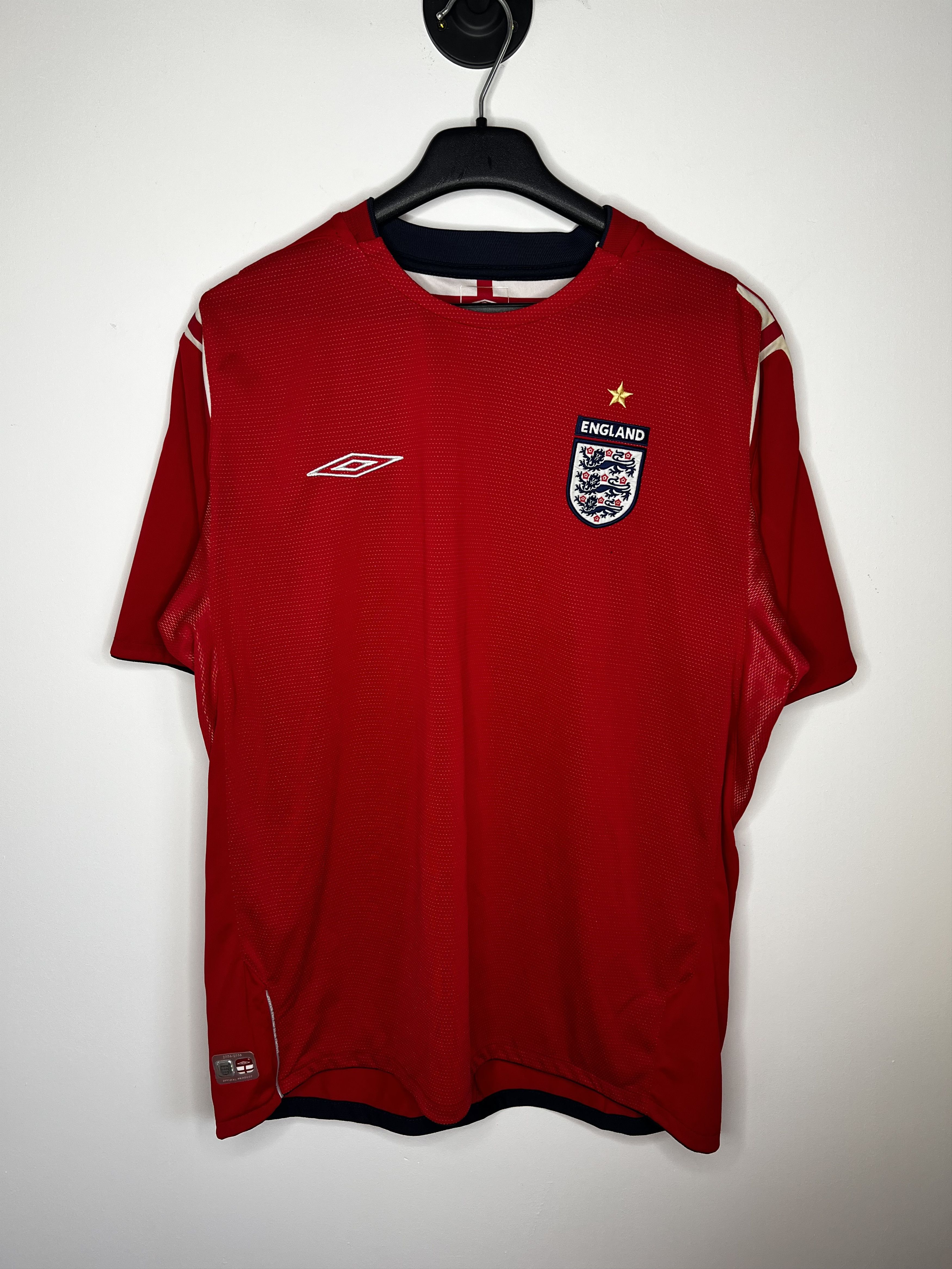 Umbro ENGLAND TEAM 2006 2008 AWAY FOOTBALL SHIRT SOCCER JERSEY Size US XL / EU 56 / 4 - 1 Thumbnail