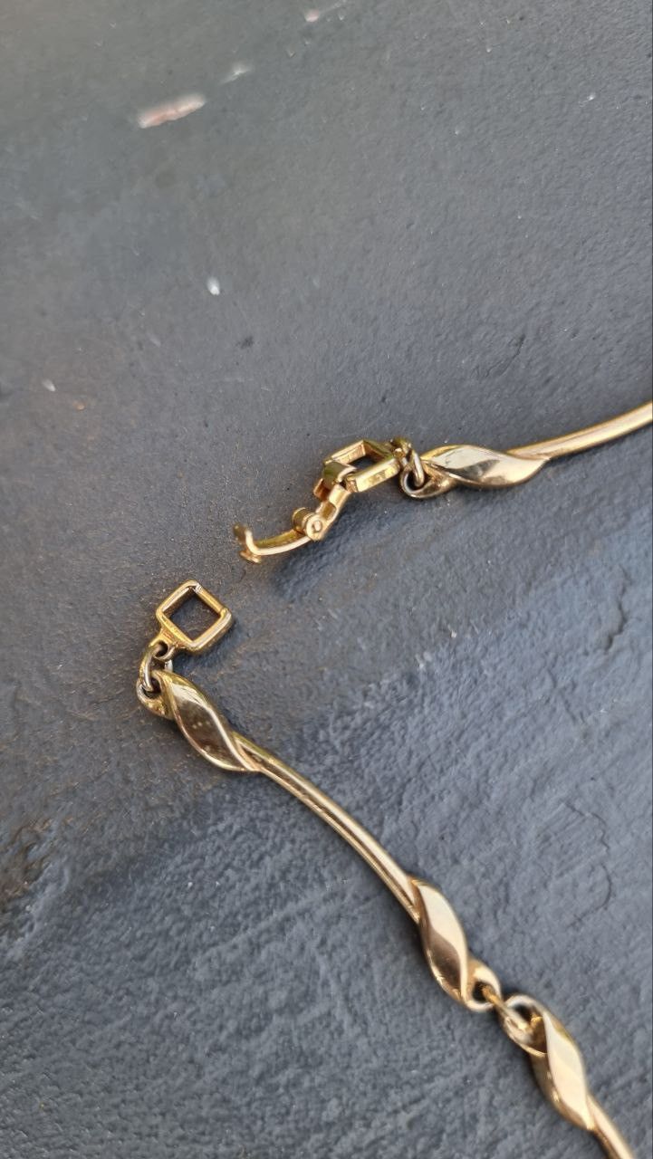 Dior Vintage Gold-Plated Necklace w/ Dior-Style Engraving, 70s–80 Size ONE SIZE - 7 Thumbnail