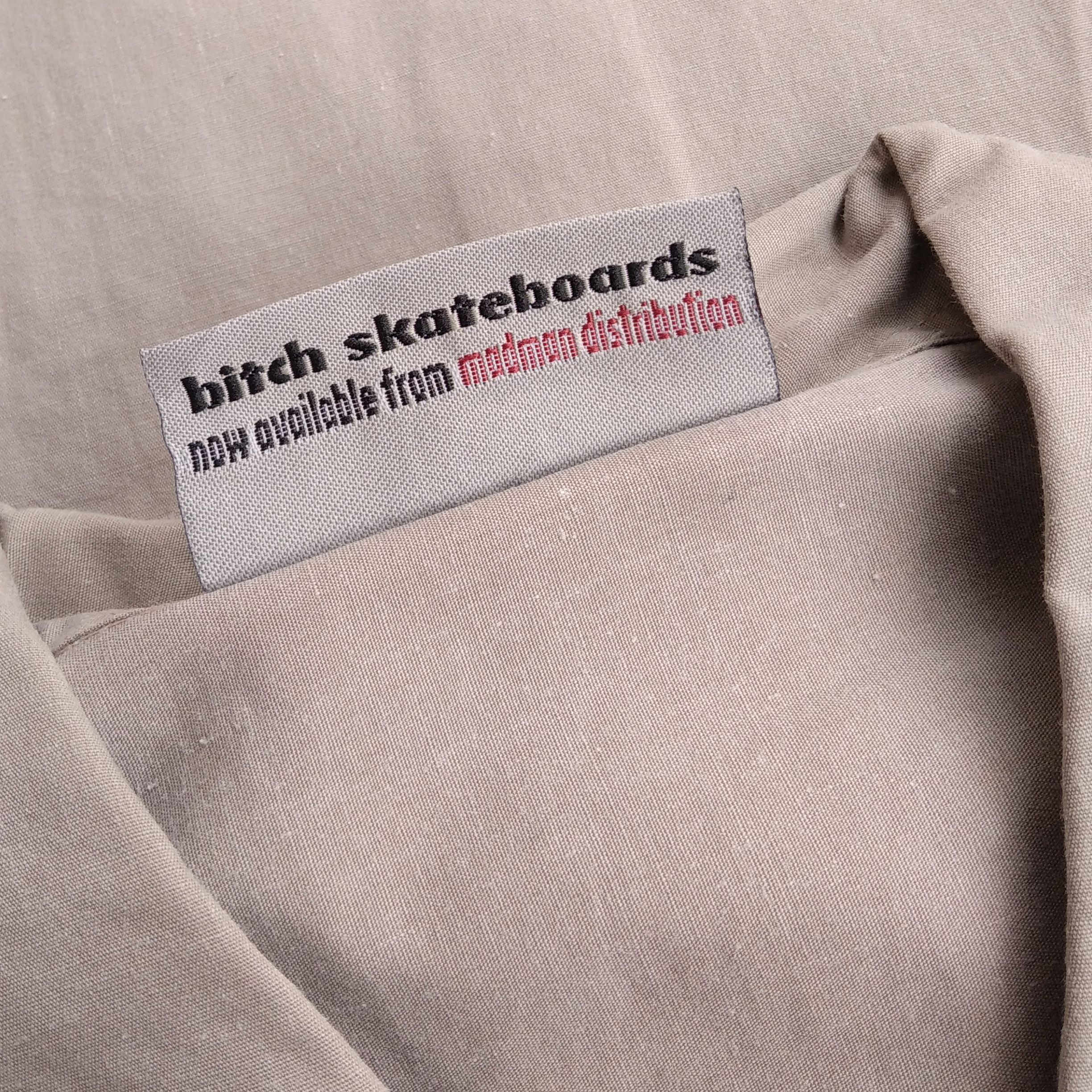 4GSELLER Vintage 90s BITCH SKATEBOARDS Open Collar Shirt Size US M / EU 48-50 / 2 - 8 Thumbnail