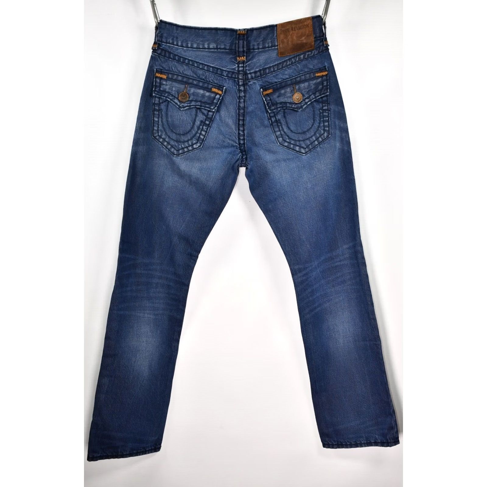 True Religion TRUE RELIGION RICKY RELAXED STRAIGHT JEANS MEN'S W31 Blue Cotton 100% INSEAM 32.68" Regular Mens Jeans Size US 31 - 2 Thumbnail