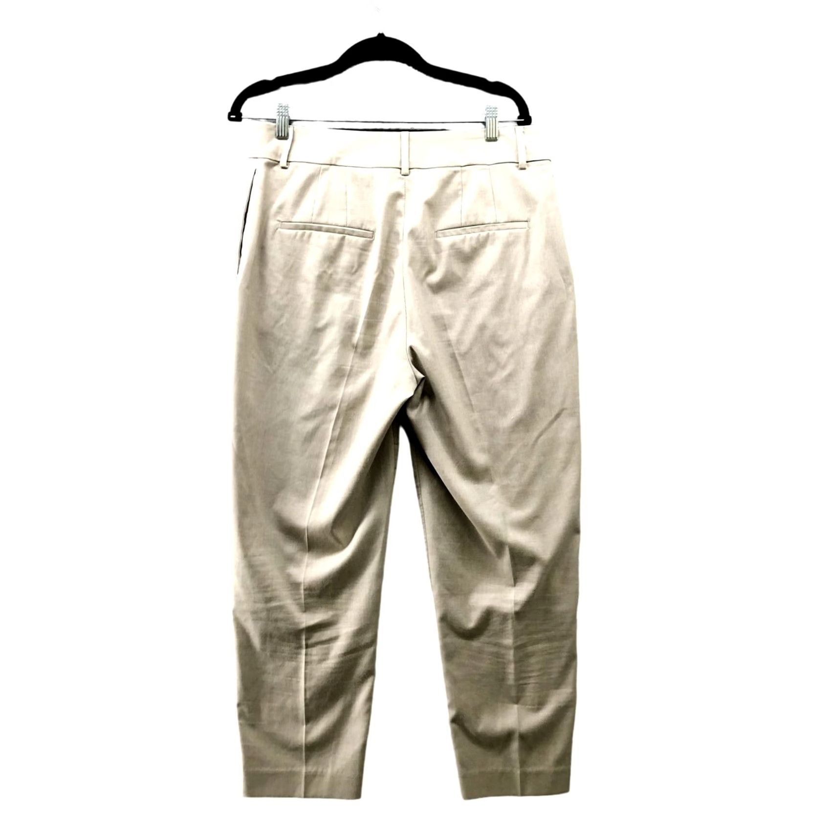 H&M H&M Cropped Dress Pants Womens Size 12 Beige High Rise Ankle Tapered Lightweight Dress Pants Women 12 Beige High Rise Tapered Lightweight Size 34" / US 12 / IT 48 - 2 Thumbnail