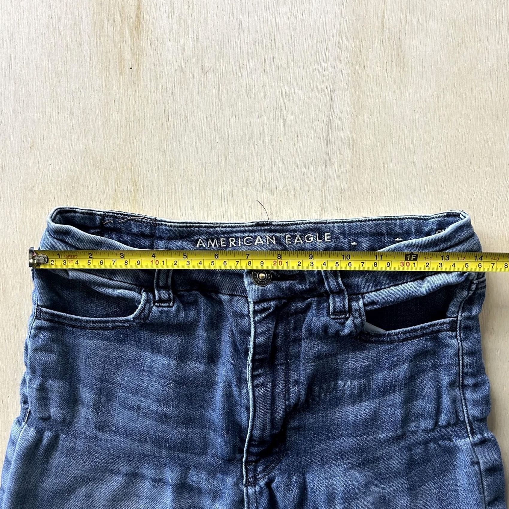 American Eagle Outfitters American Eagle Outfitters Skinny Jeans Womens 8 Blue Distressed Stretch Denim Size 30" / US 8 / IT 44 - 7 Thumbnail