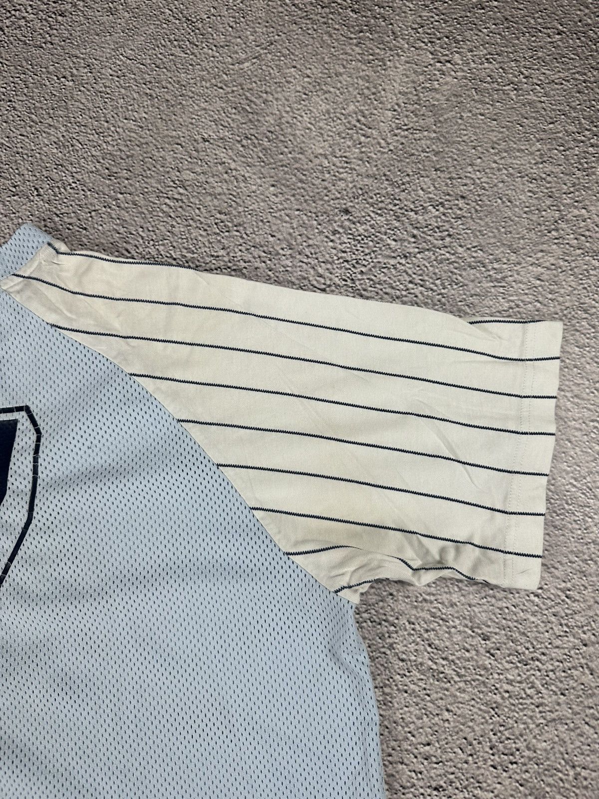 Vintage Nike Mesh Baseball Jersey #7 Y2K Blue White