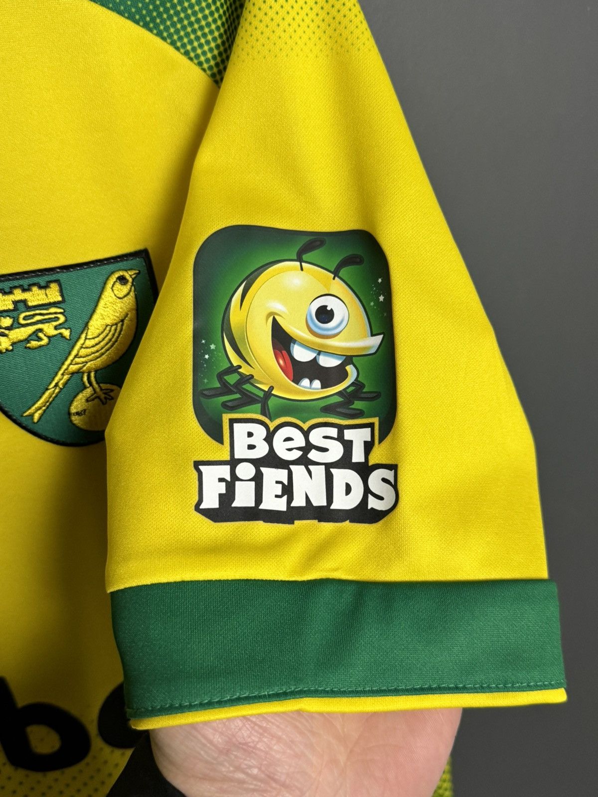 Errea Norwich City 19/20 Home Football Jersey Size US L / EU 52-54 / 3 - 4 Thumbnail