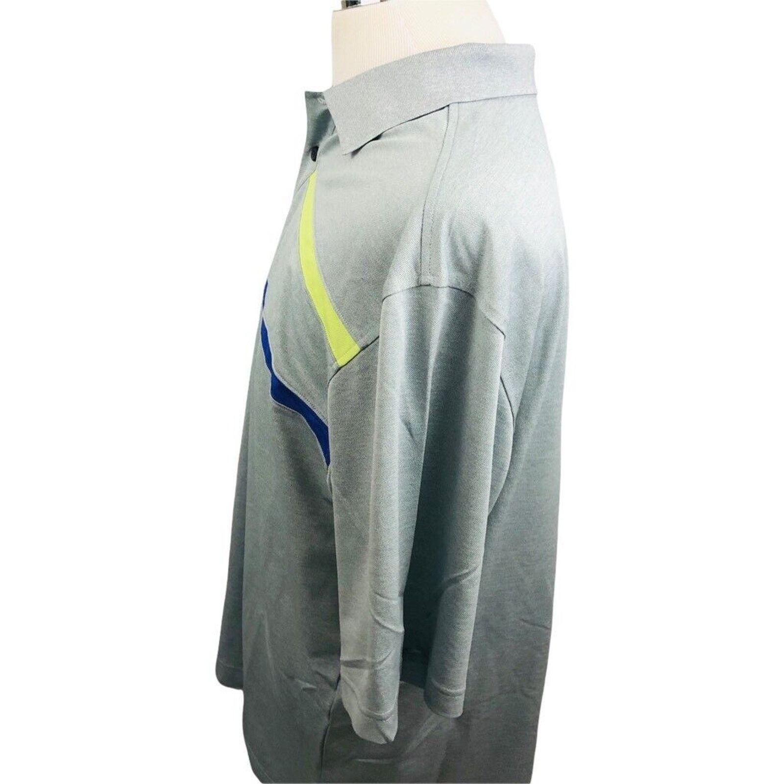 Other Foot Joy Golf Polo Shirt Gray Blue Striped Short Sleeve XL Size US XL / EU 56 / 4 - 3 Thumbnail