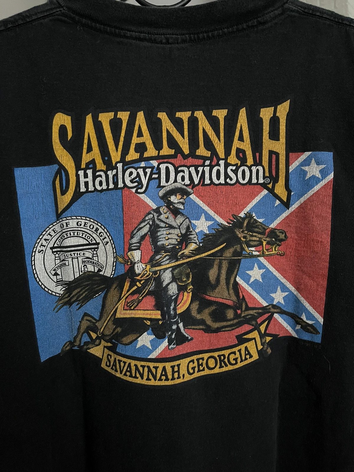 Vintage 1996 Harley Davidson Savannah Georgia Vintage T-Shirt Tee Size US L / EU 52-54 / 3 - 11 Thumbnail