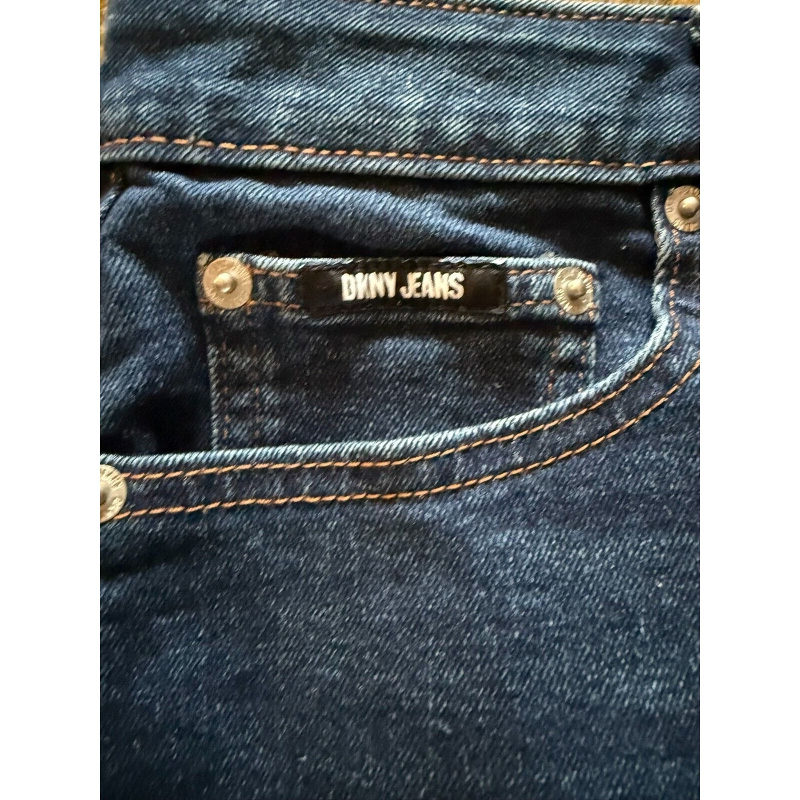 DKNY NWOT, DKNY Women's 17 inch Mid Rise Denim Skirt Size 8 Size 30" / US 8 / IT 44 - 2 Thumbnail