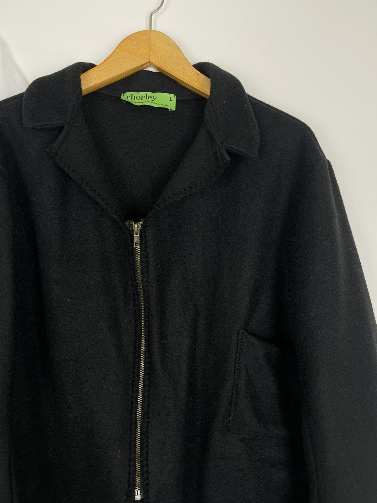 Chorley Chorley Fleece Chore Black Bomber Jacket blanket stitch Size US L / EU 52-54 / 3 - 2 Thumbnail