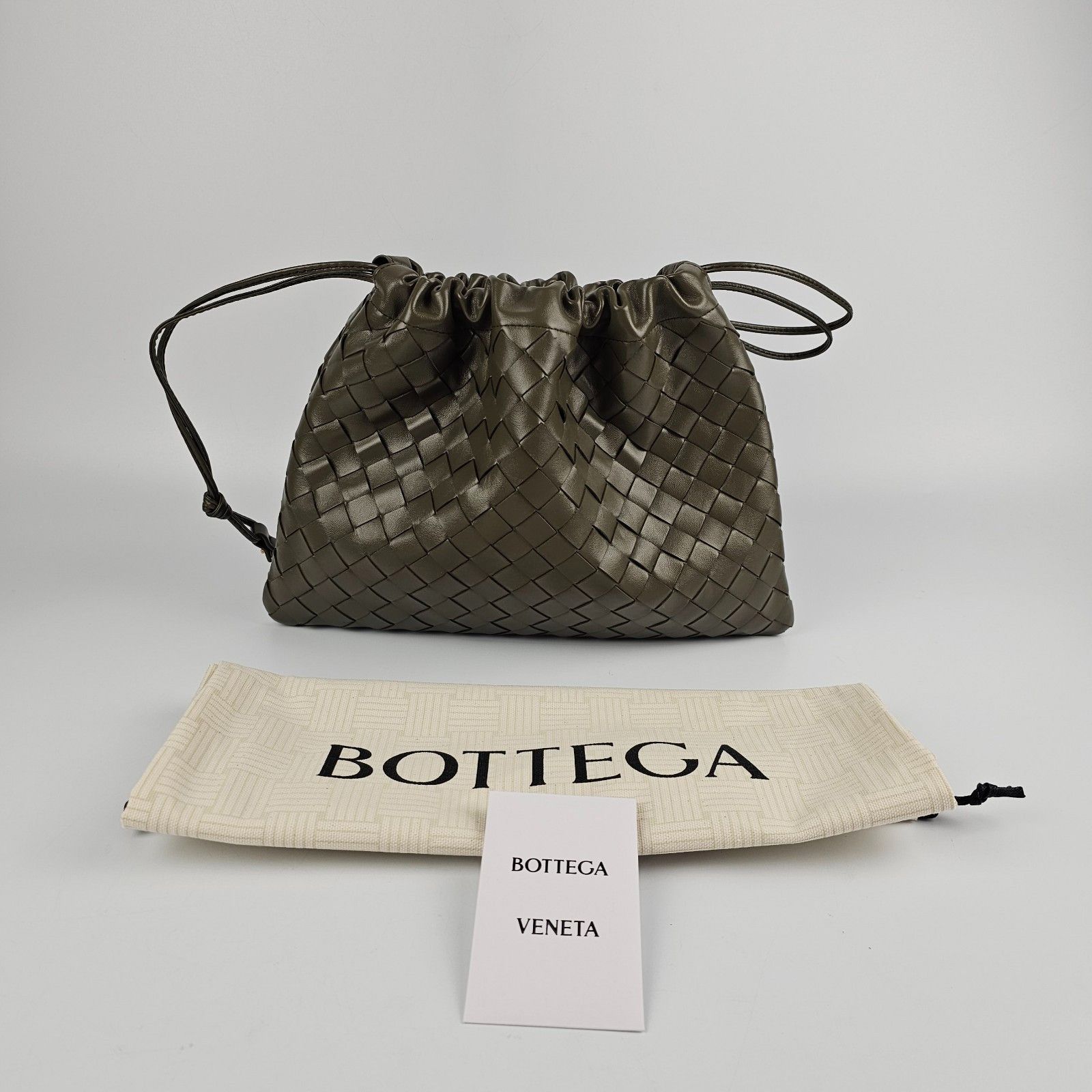 Bottega Veneta BOTTEGA VENETA Dustbag Medium $2600 Cypress Intrecciato Leat Size ONE SIZE - 5 Thumbnail