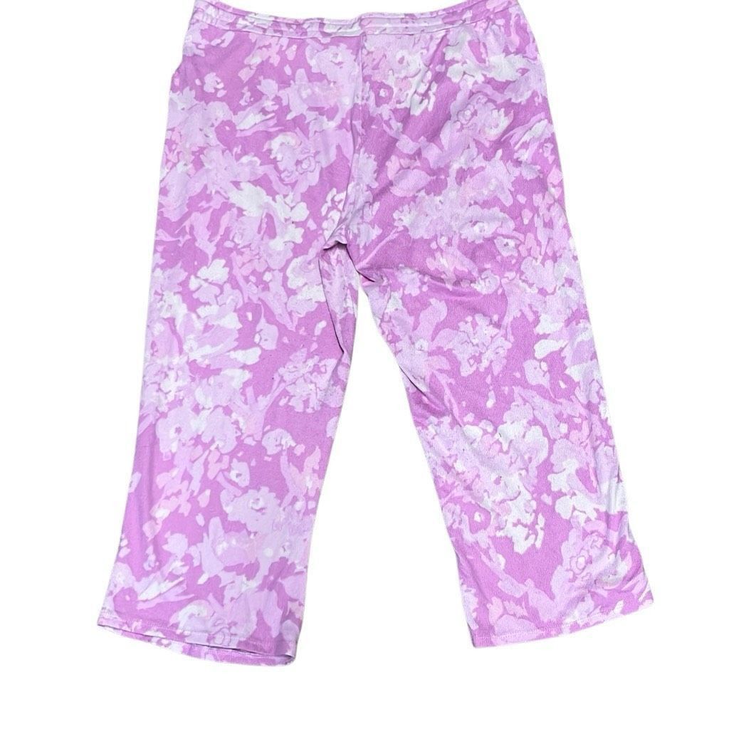 Other Natori Womens Large Pink Floral Elastic Drawstring Cropped P Size 34" / US 12 / IT 48 - 1 Thumbnail