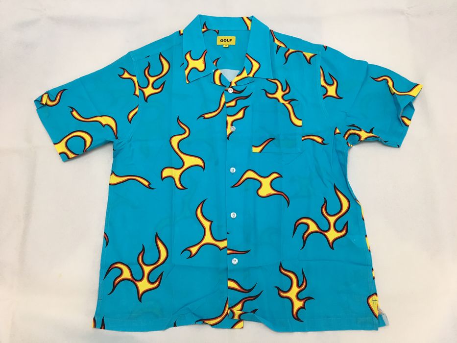 golf wang flame button up