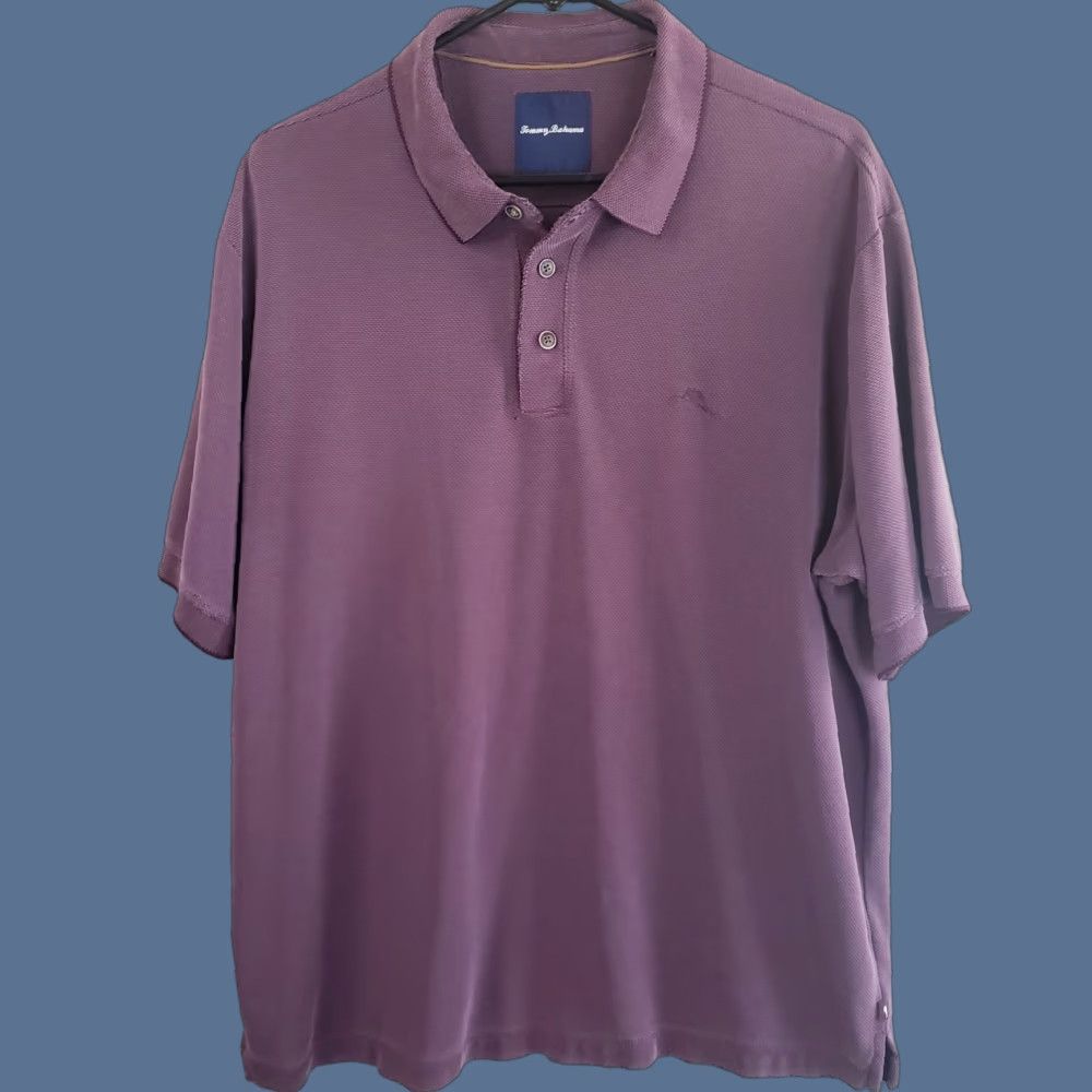 Tommy Bahama Tommy Bahama Polo Shirt Men's XL Purple Short Sleeve Solid Knit Modal Polyester Golf Casual Beach Classic Coastals Mens Size US XL / EU 56 / 4 - 1 Thumbnail