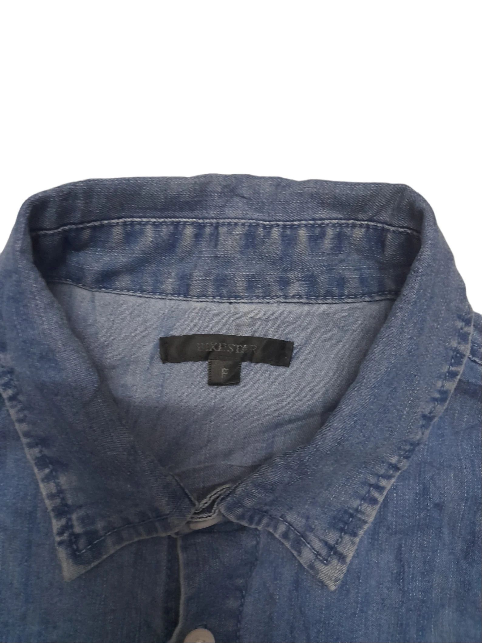 Japanese Brand Bike Star Japan Peom Denim Shirt Punk (E72) Size US L / EU 52-54 / 3 - 5 Thumbnail