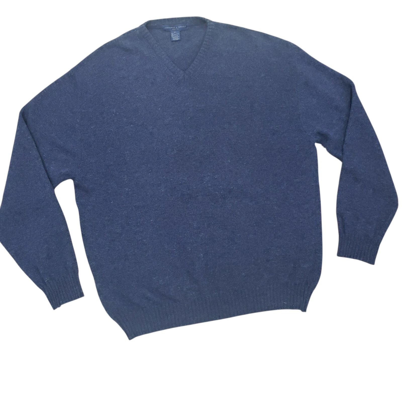 Brock Collection Amherst & Brock Made in Italy Lambs Wool Sweater V Neck XL Size US XL / EU 56 / 4 - 2 Thumbnail