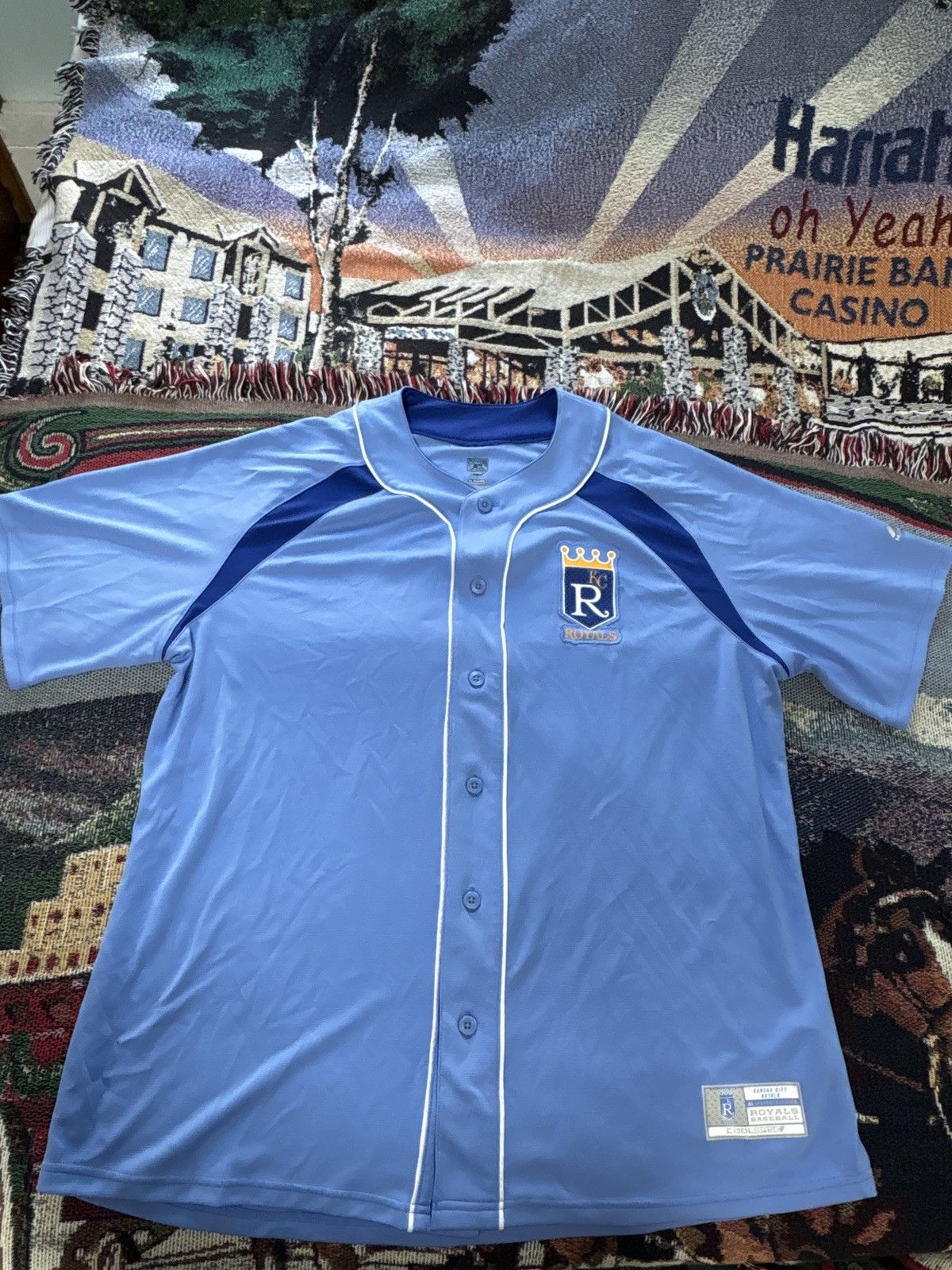 MLB KC Royals blue jersey Size US XL / EU 56 / 4 - 2 Thumbnail