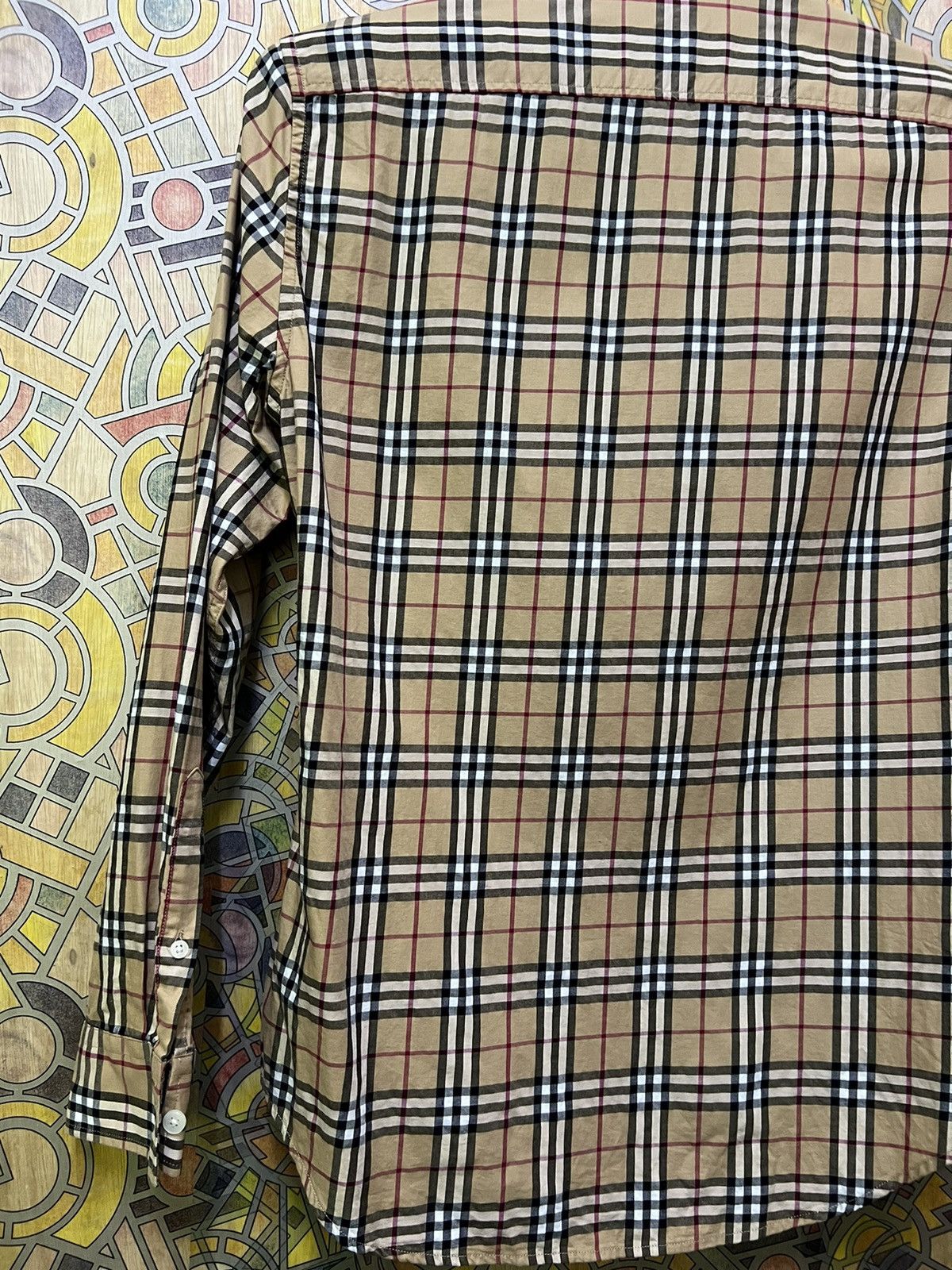Burberry Burberry Somerton Nova Check Long Sleeve Shirt Men's Small Size US M / EU 48-50 / 2 - 8 Thumbnail